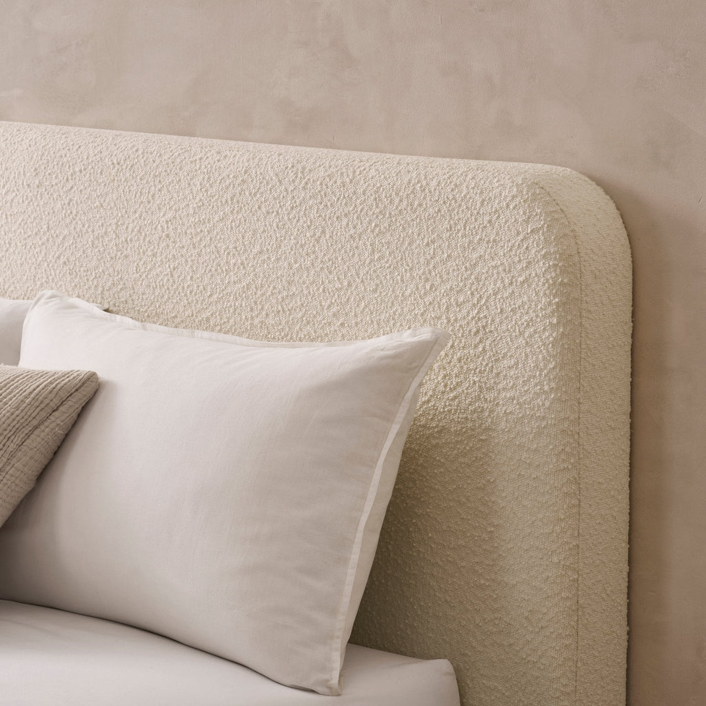 Ascot Bouclé Ottoman Storage Bed - Off White