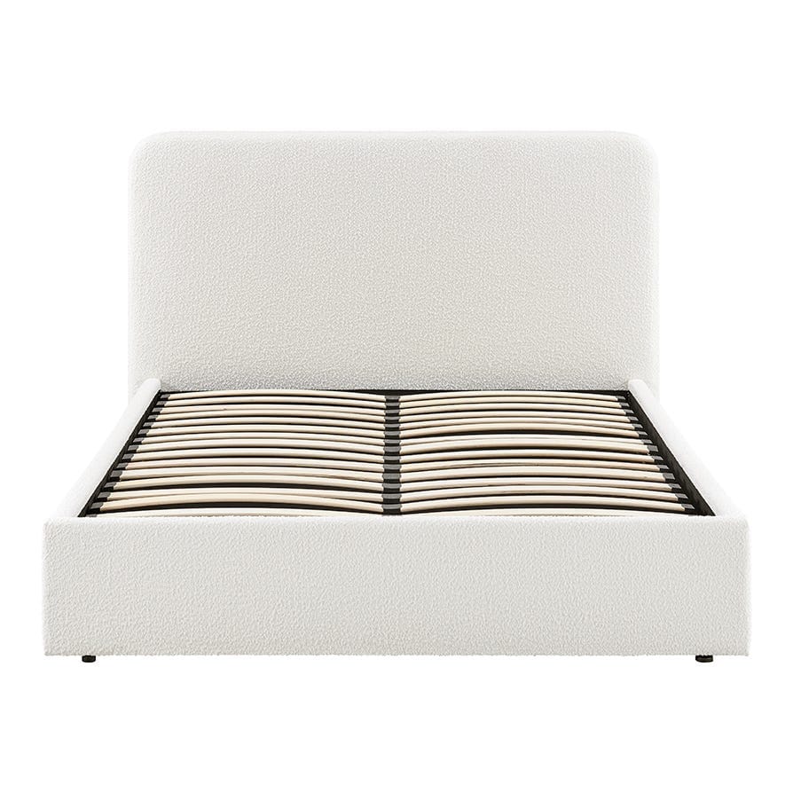 Ascot Bouclé Ottoman Storage Bed - Off White