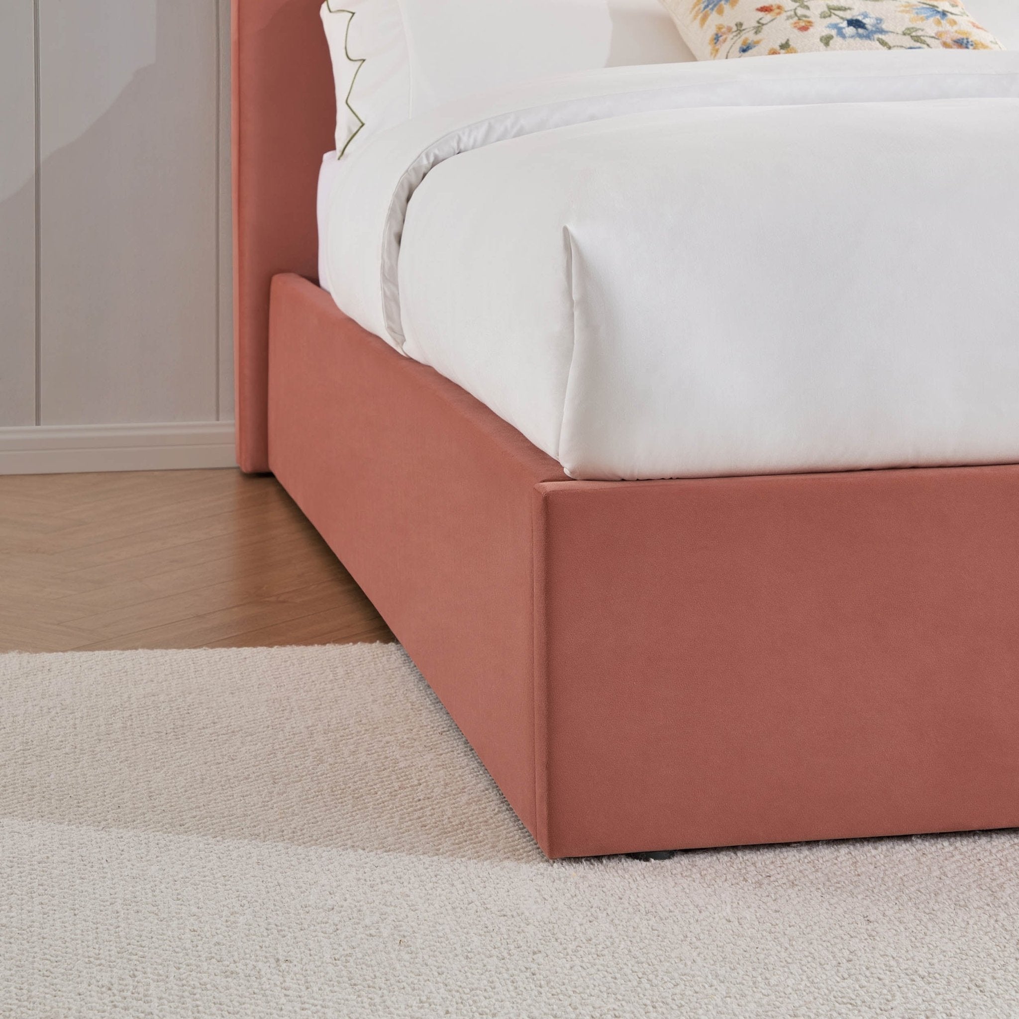 Ascot Ottoman Storage Bed - Apricot