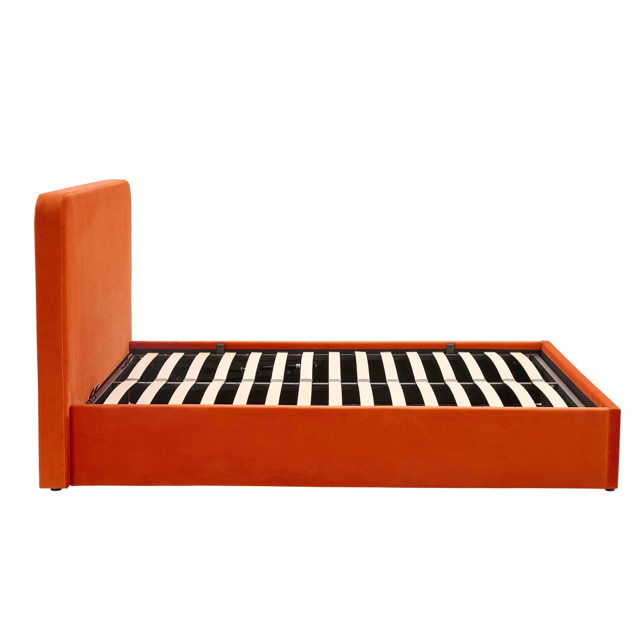 Ascot Ottoman Storage Bed - Bright Orange
