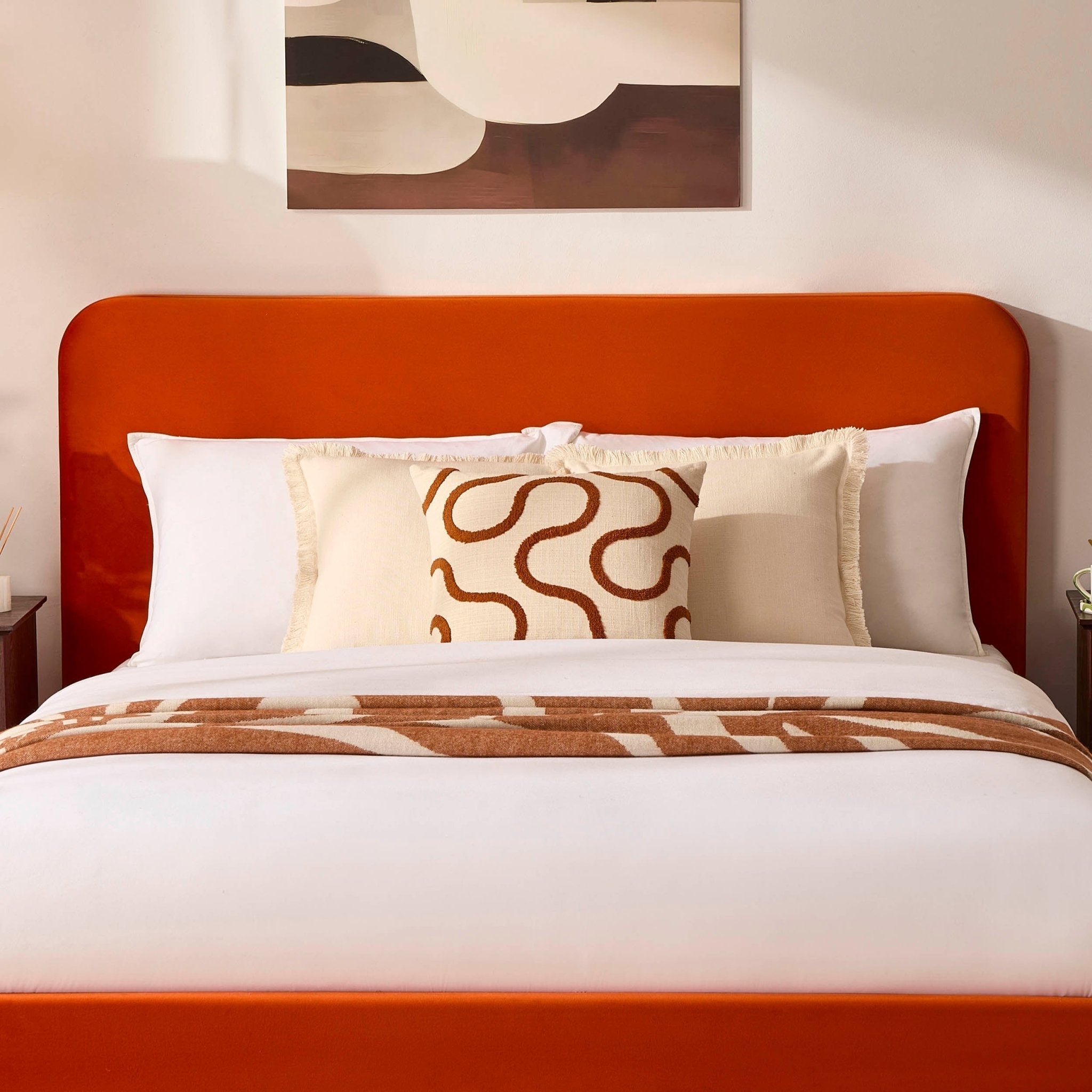 Ascot Ottoman Storage Bed - Bright Orange