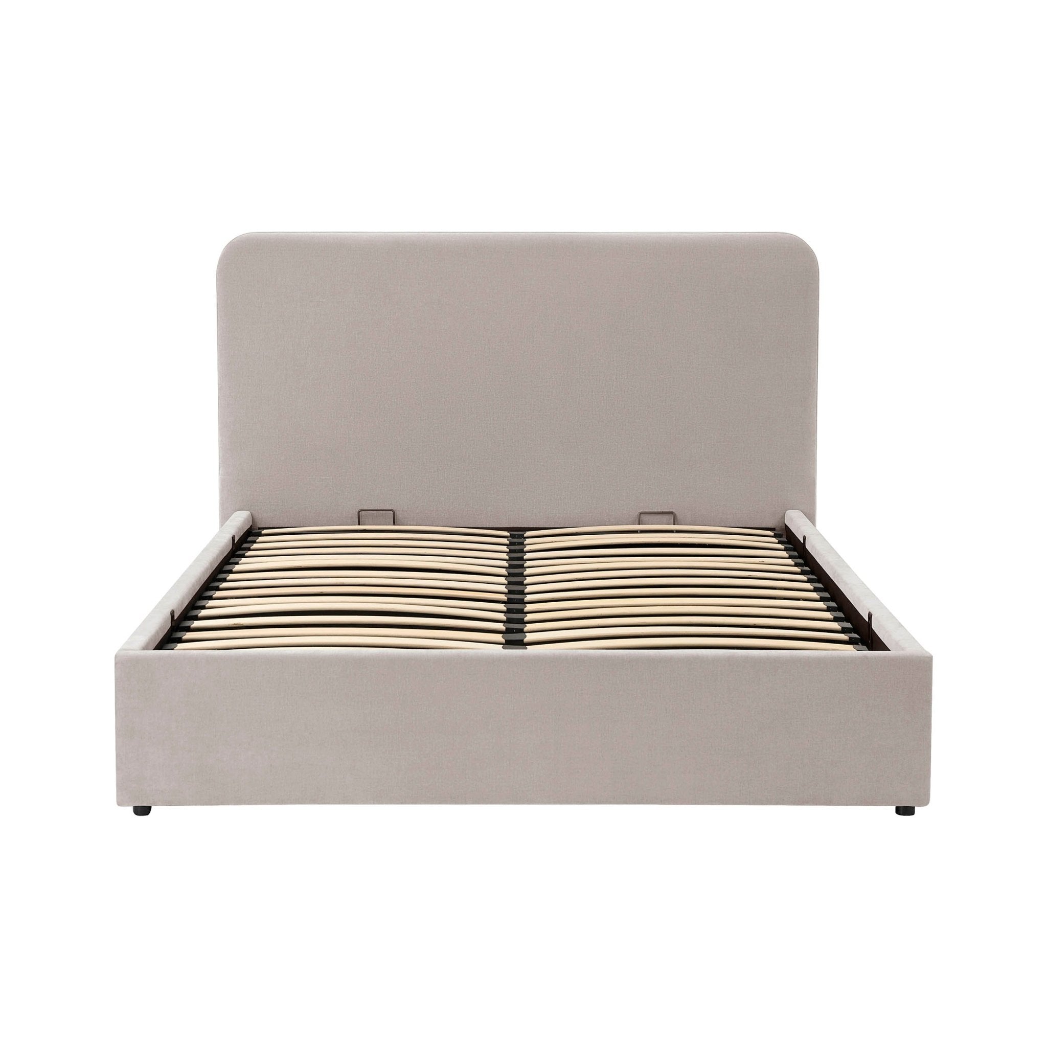 Ascot Ottoman Storage Bed - Chenille Light Grey
