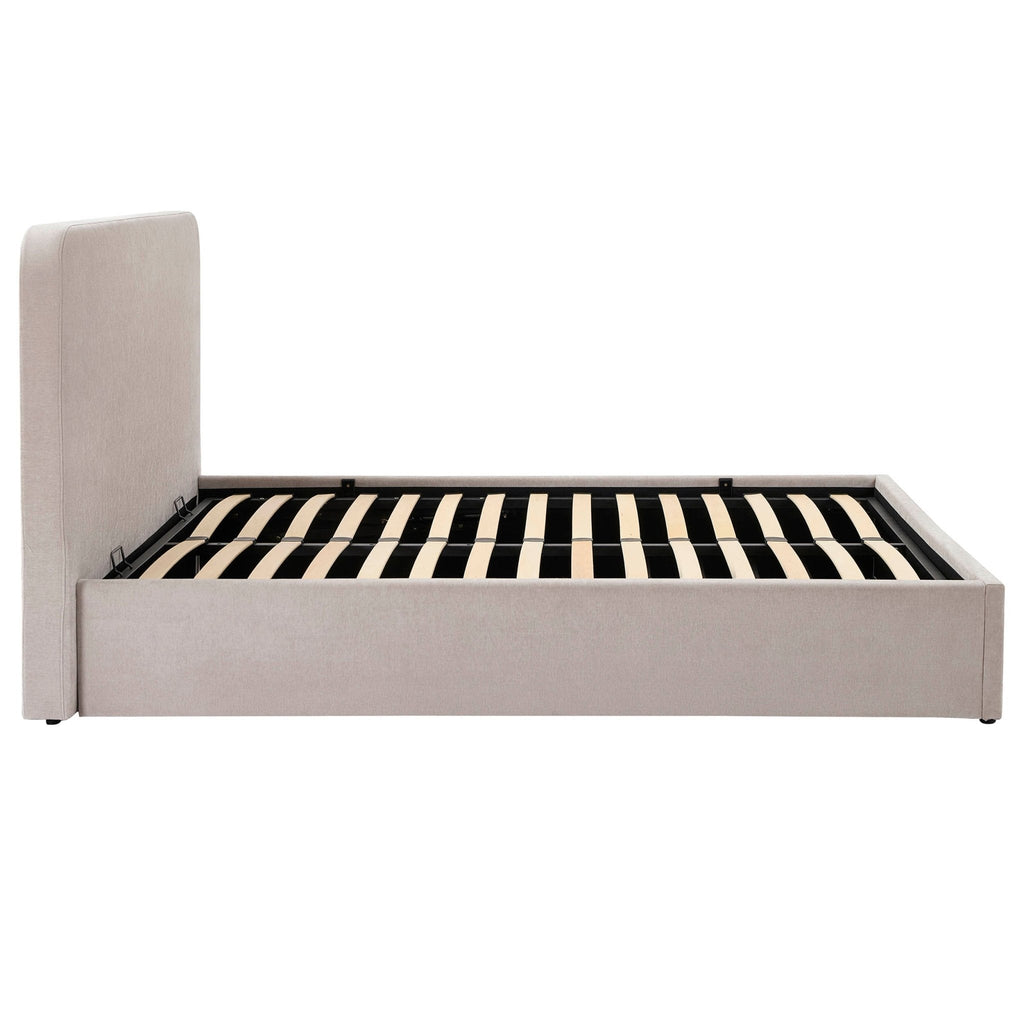 Ascot Ottoman Storage Bed - Chenille Light Grey