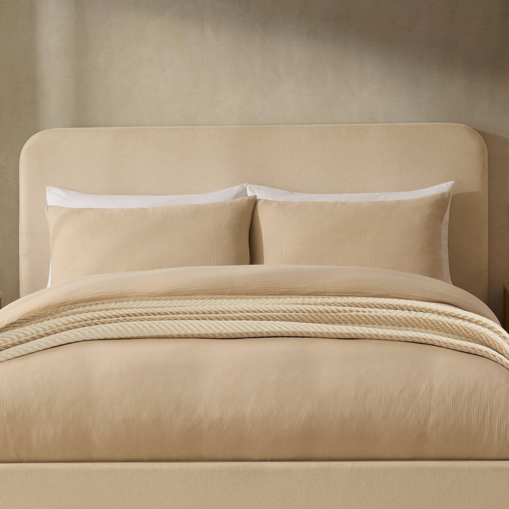 Ascot Ottoman Storage Bed - Cream Linen