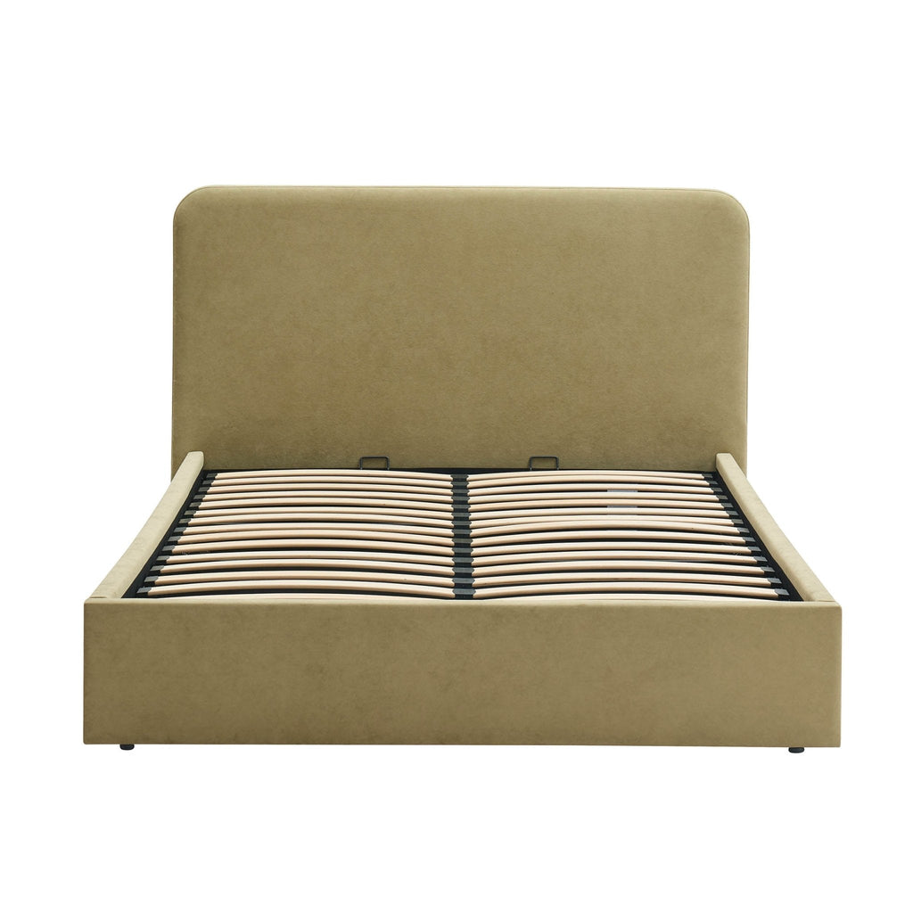 Ascot Ottoman Storage Bed - Light Green