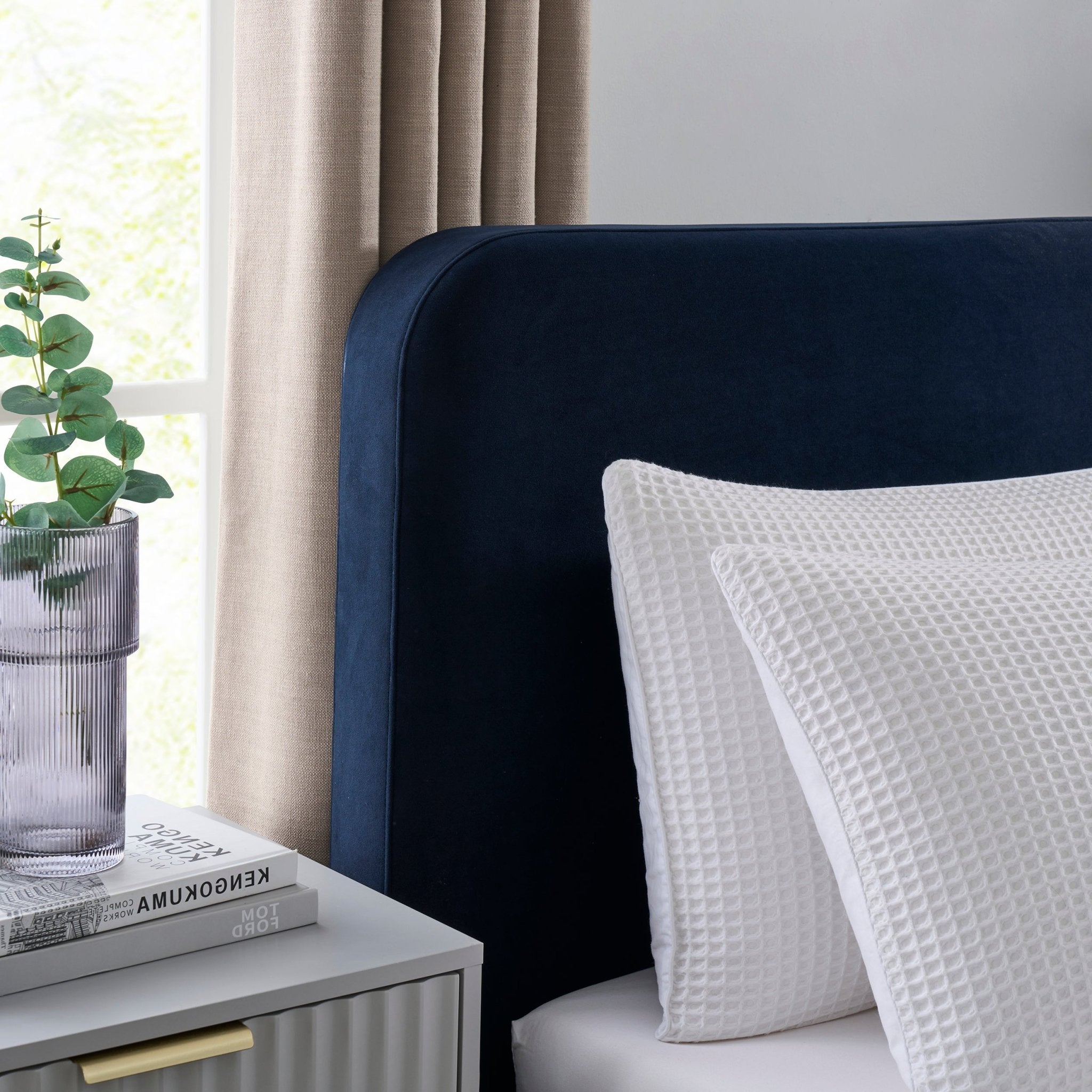 Ascot Ottoman Storage Bed - Navy