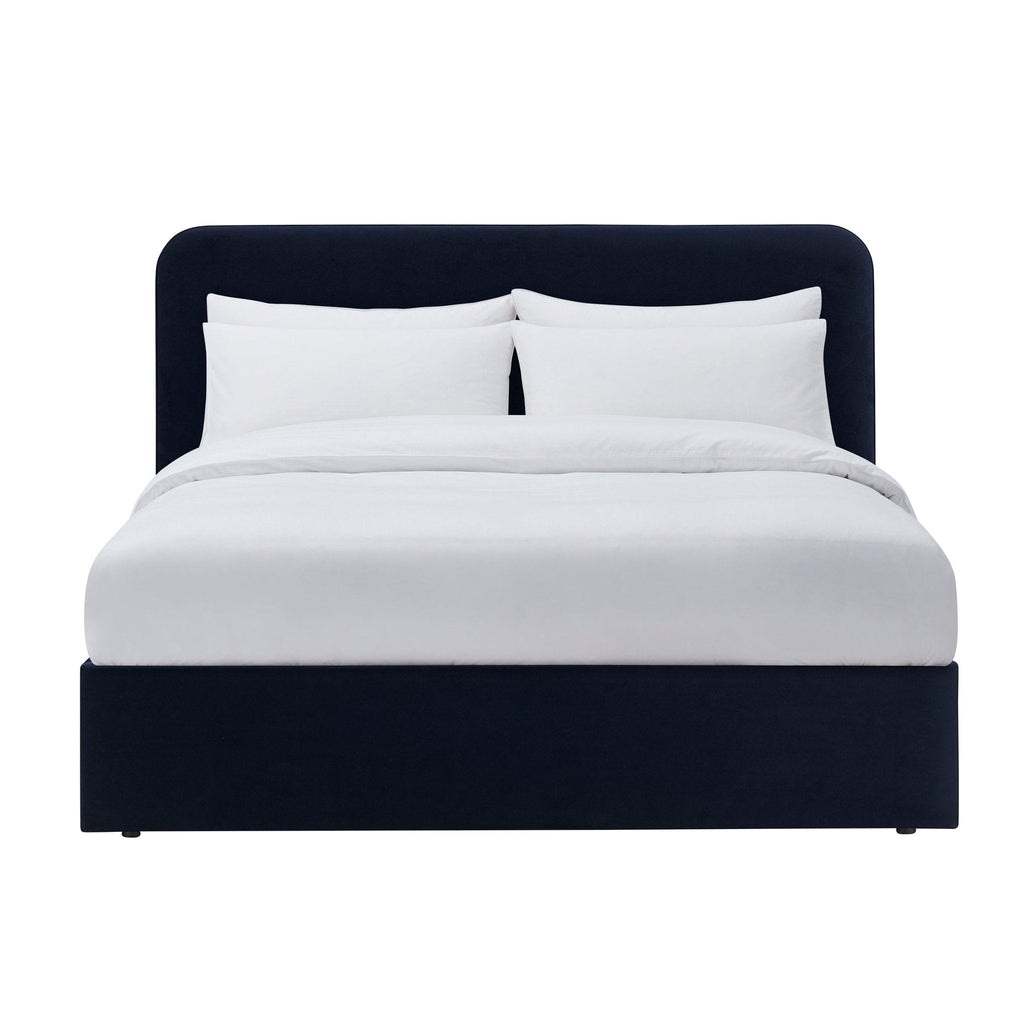 Ascot Ottoman Storage Bed - Navy