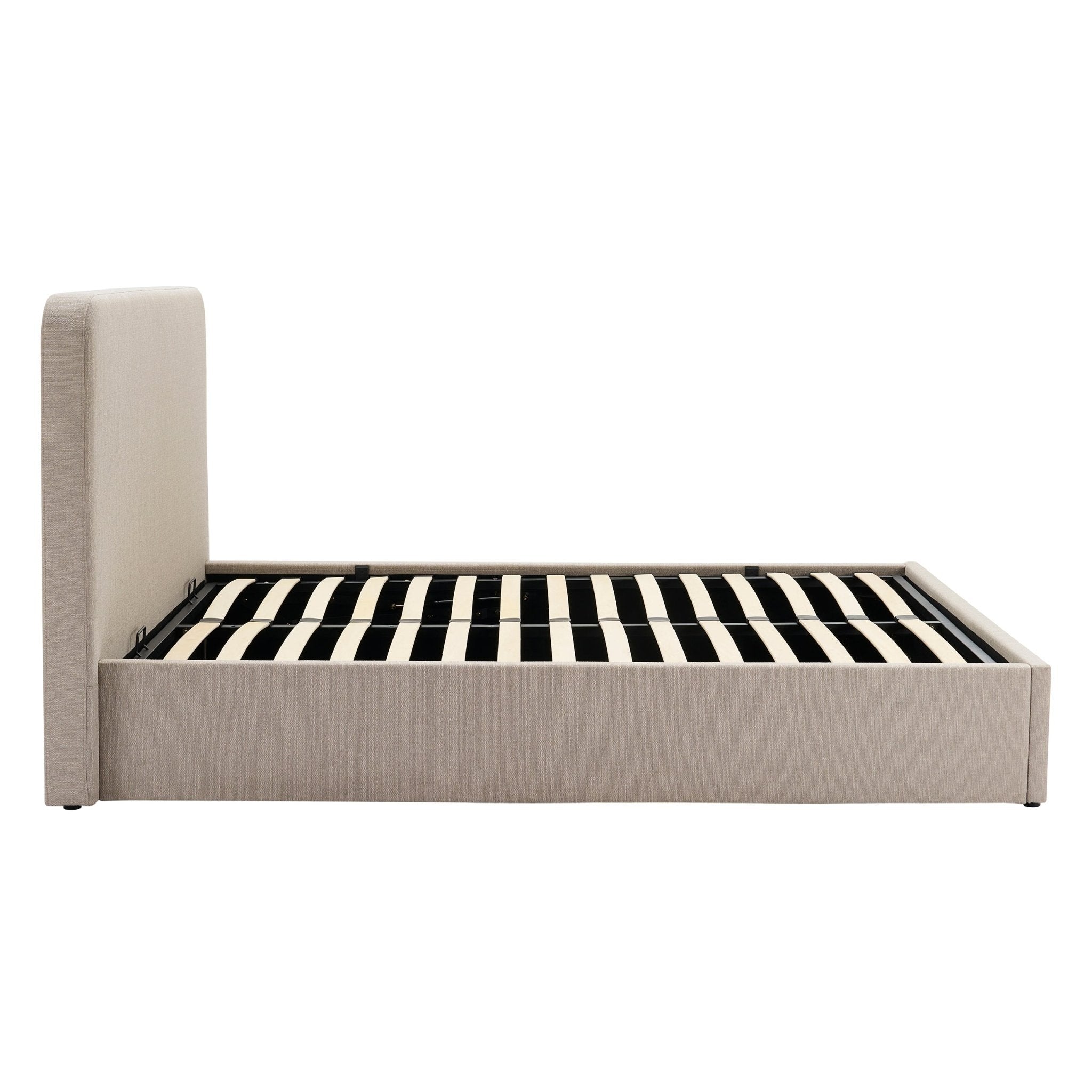Ascot Ottoman Storage Bed - Stone Grey