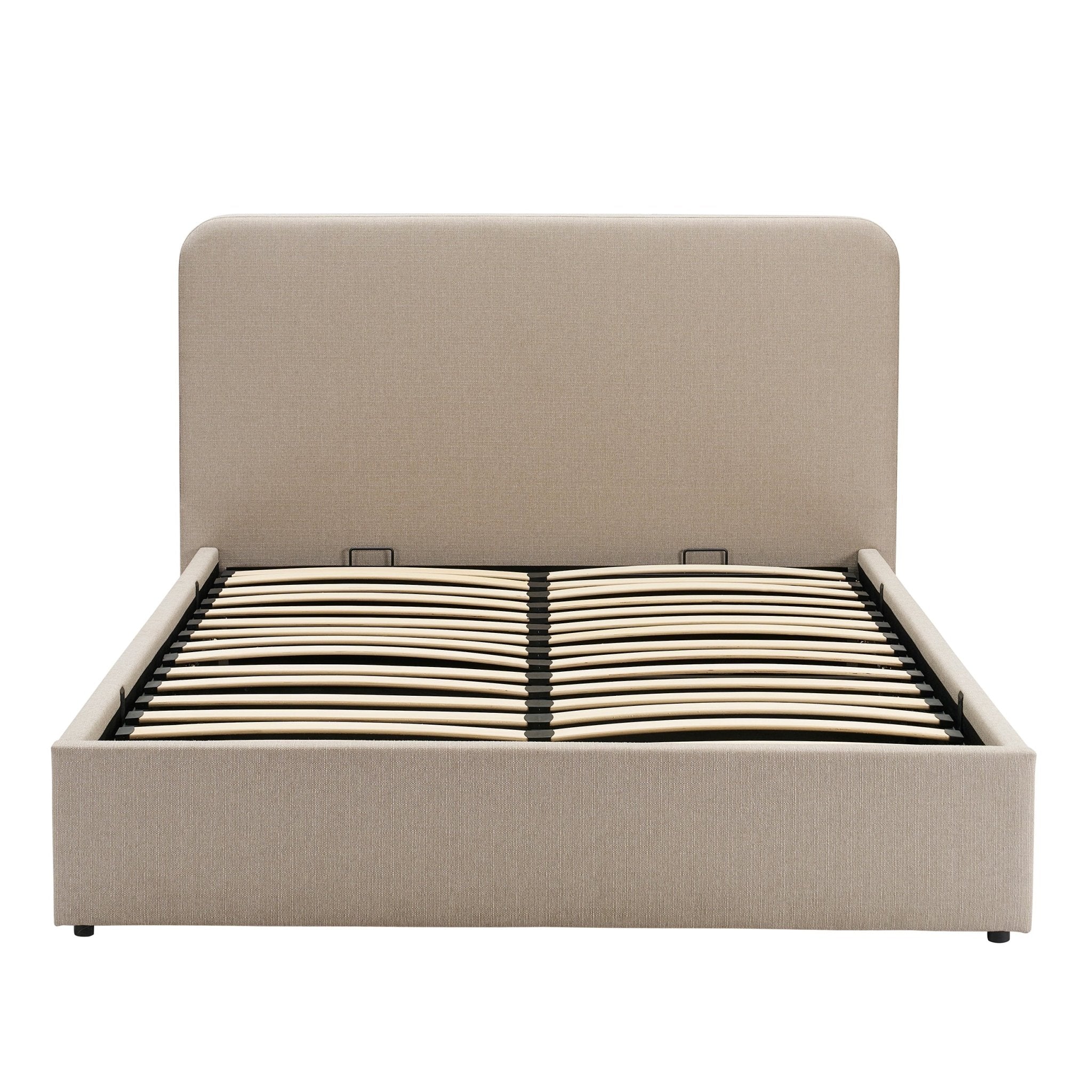 Ascot Ottoman Storage Bed - Stone Grey