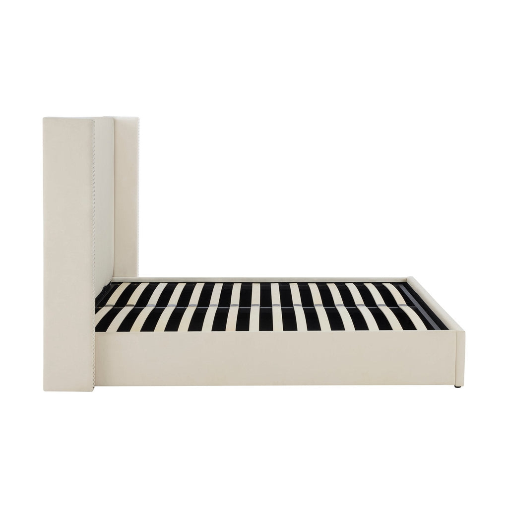 Austin Studded Ottoman Bed - Ecru