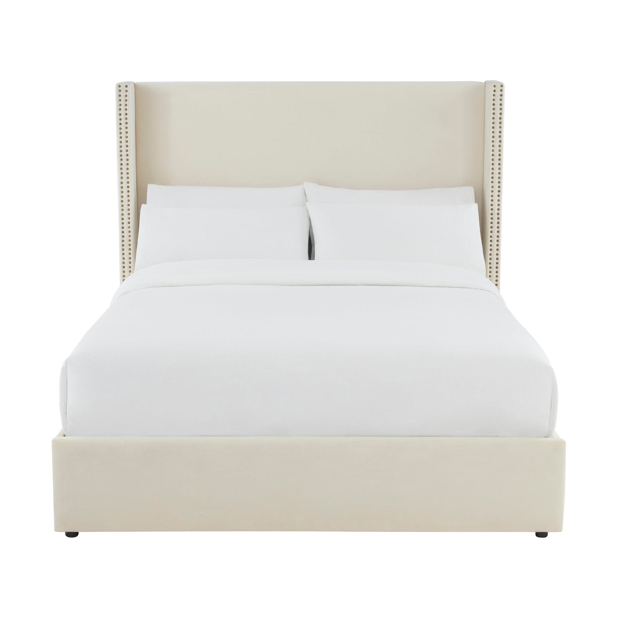 Austin Studded Ottoman Bed - Ecru