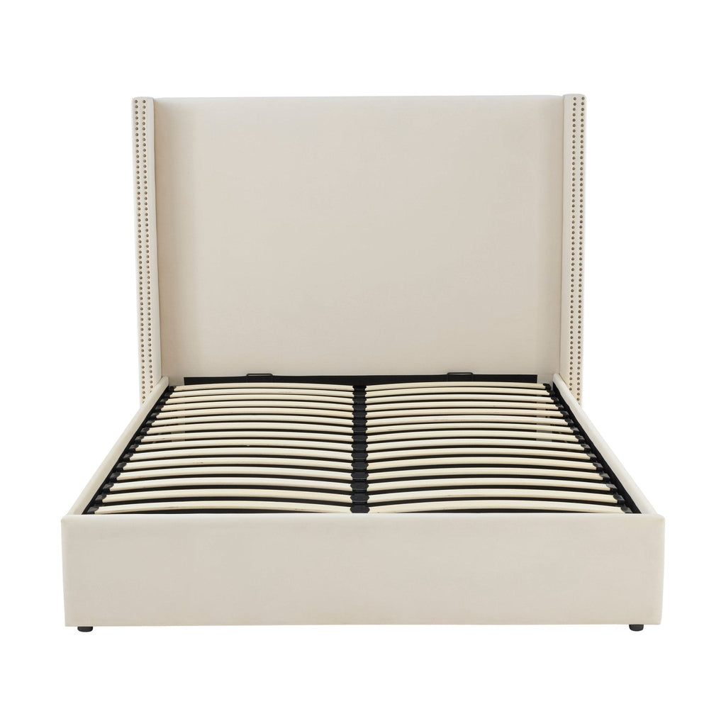 Austin Studded Ottoman Bed - Ecru