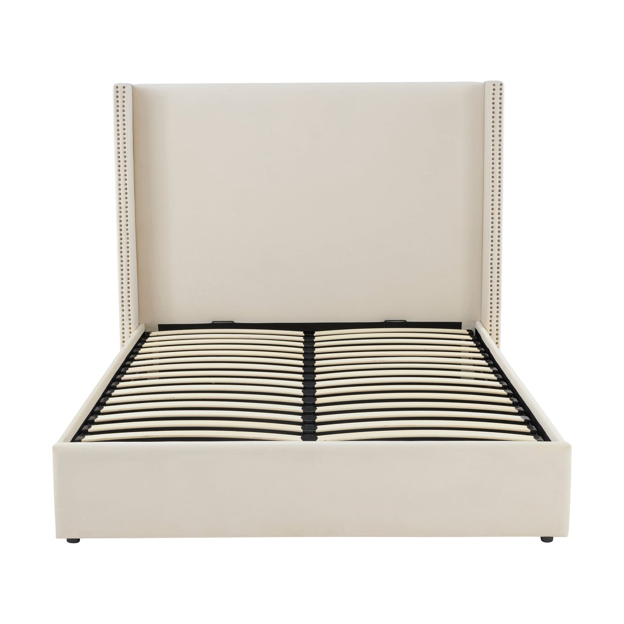 Austin Studded Ottoman Bed - Ecru