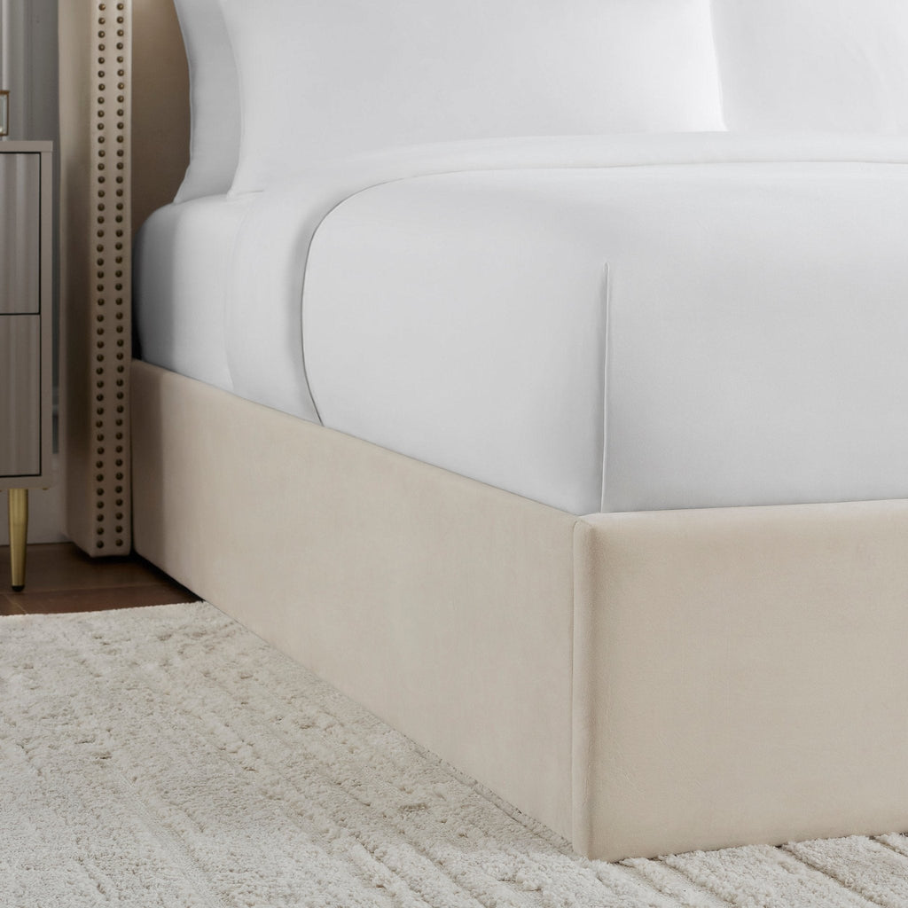 Austin Studded Ottoman Bed - Ecru