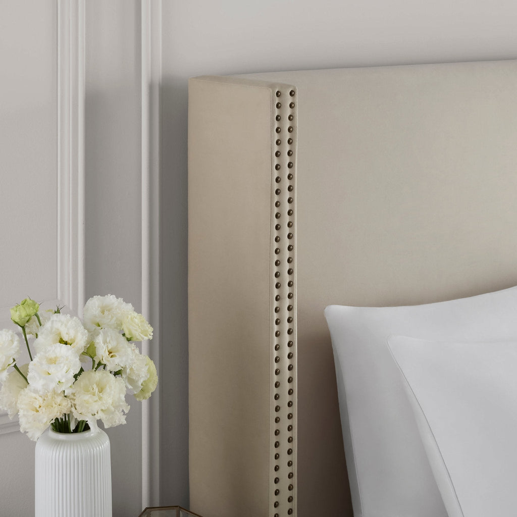 Austin Studded Ottoman Bed - Ecru