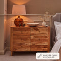 Avery Acacia Wood 6 Drawer Chest - Natural