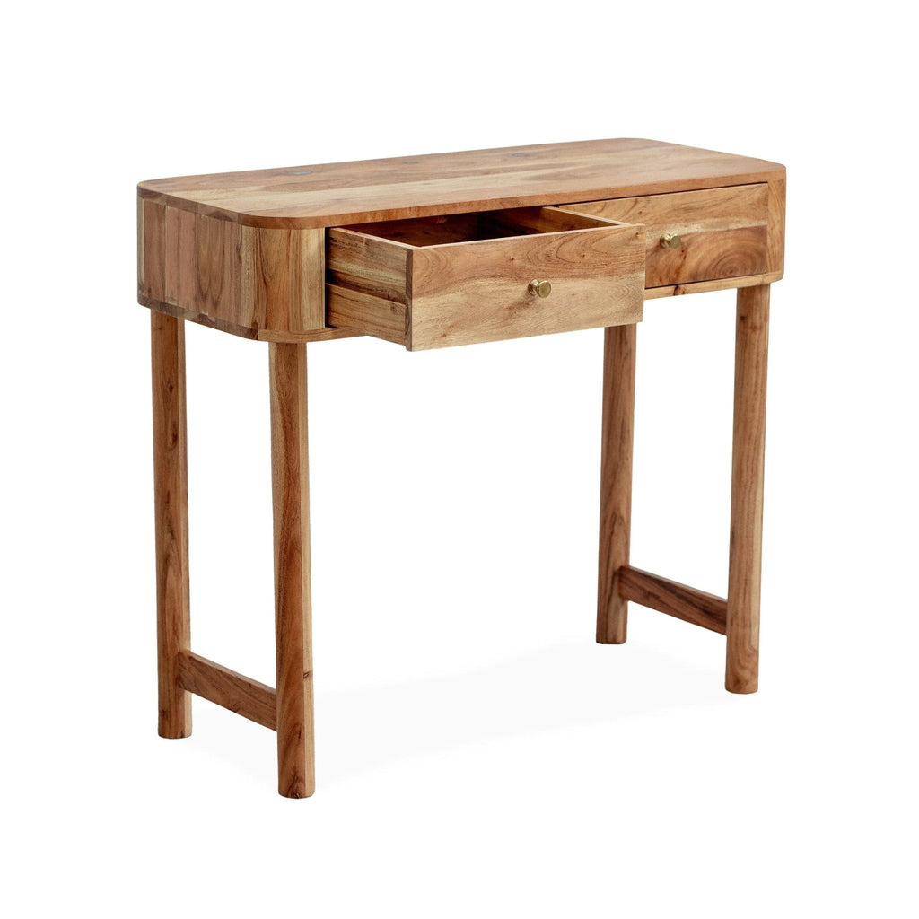 Avery Acacia Wood Dressing Table Console - Natural