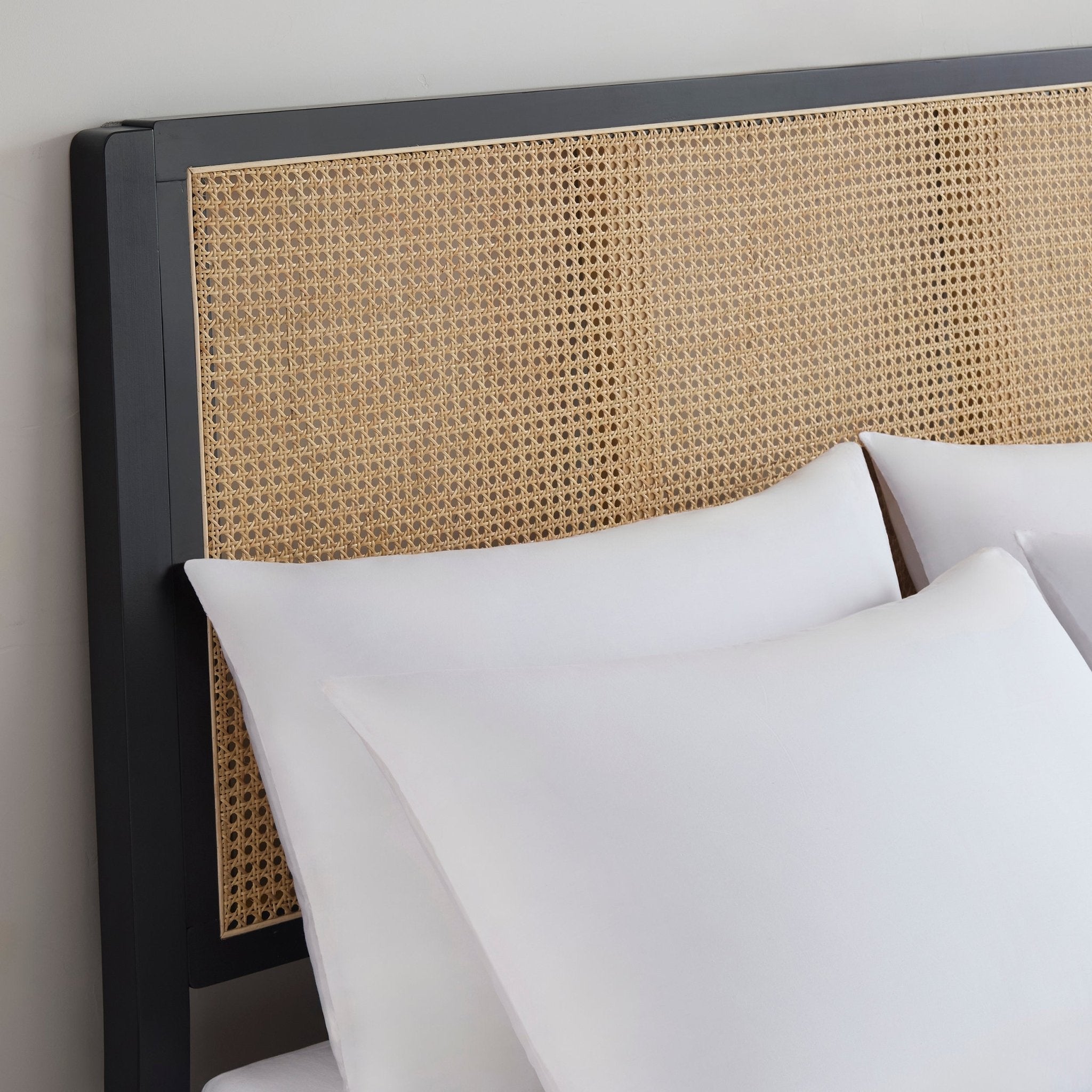 Bali Rattan Bed Frame - Black