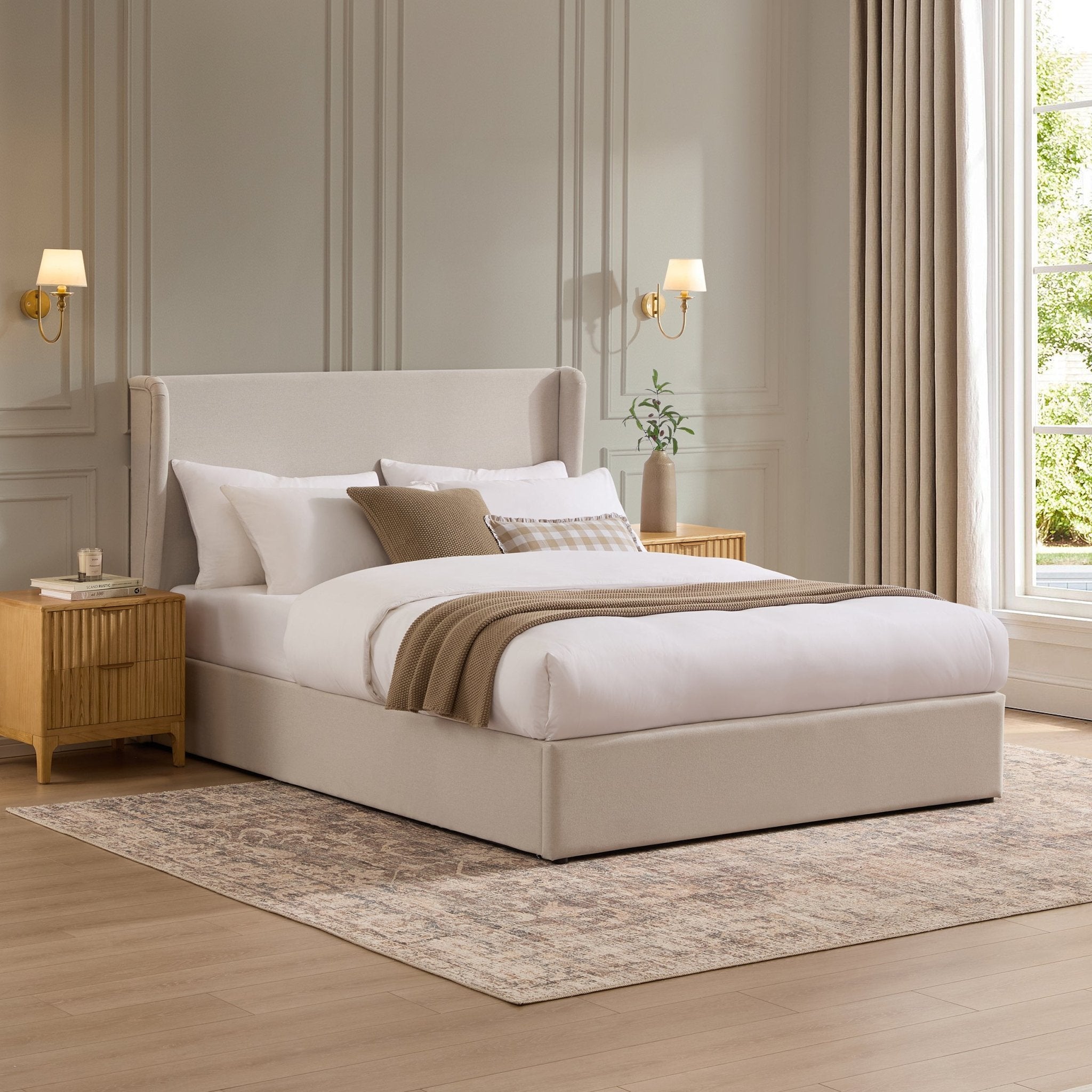 Berkeley Ottoman Storage Bed - Natural