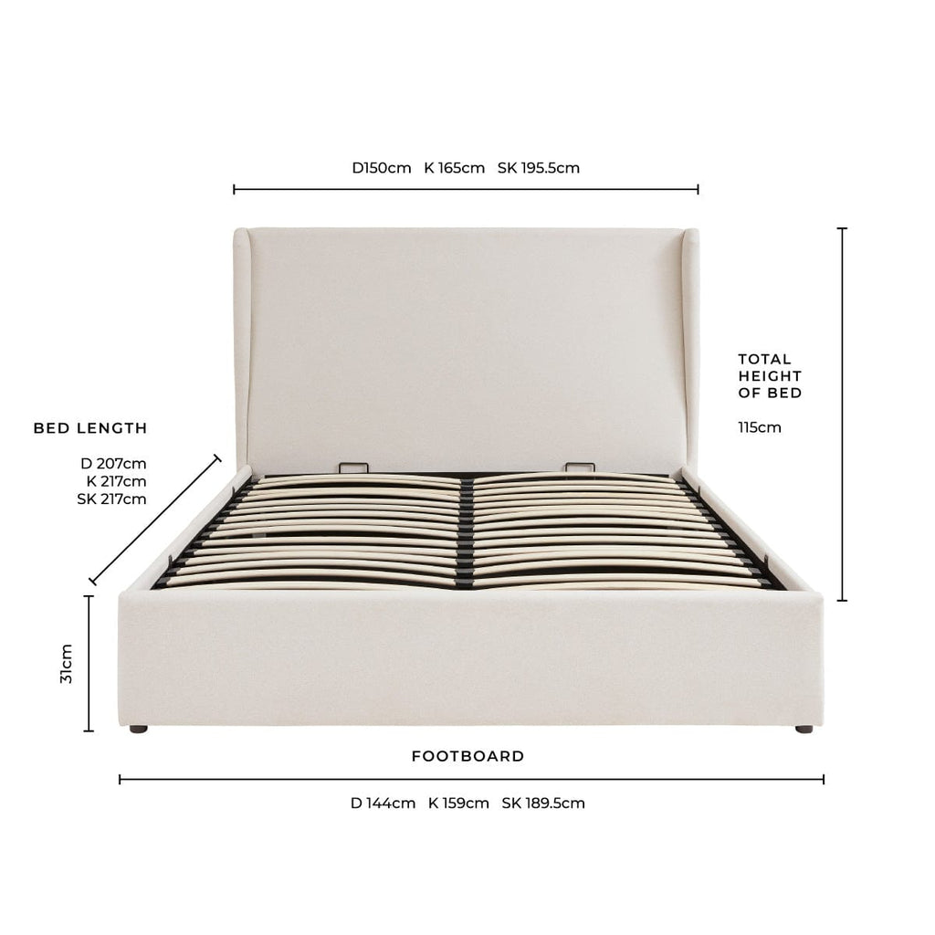 Berkeley Ottoman Storage Bed - Natural