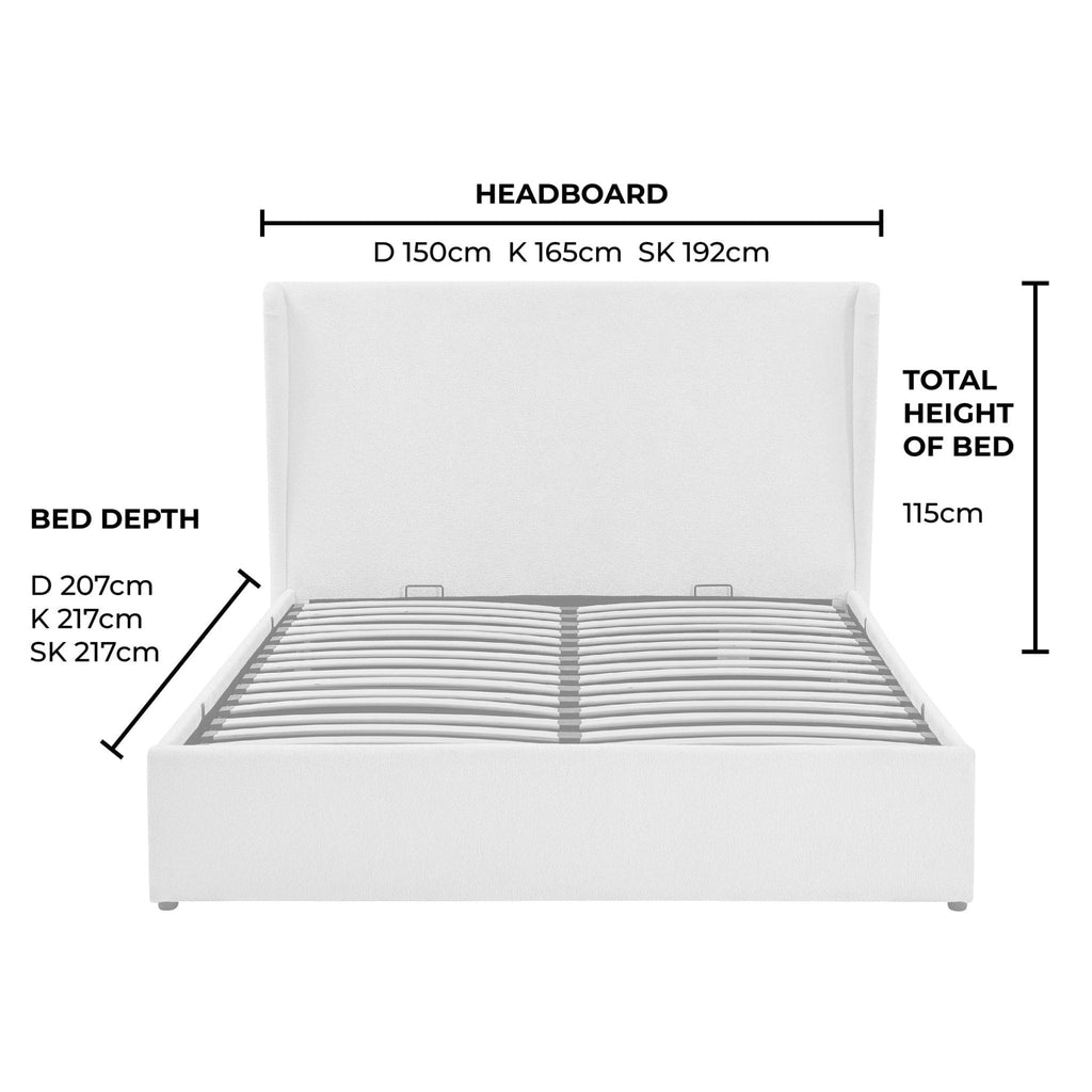 Berkeley Ottoman Storage Bed - Textured Oatmeal