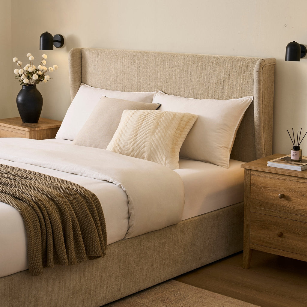 Berkeley Ottoman Storage Bed - Textured Oatmeal