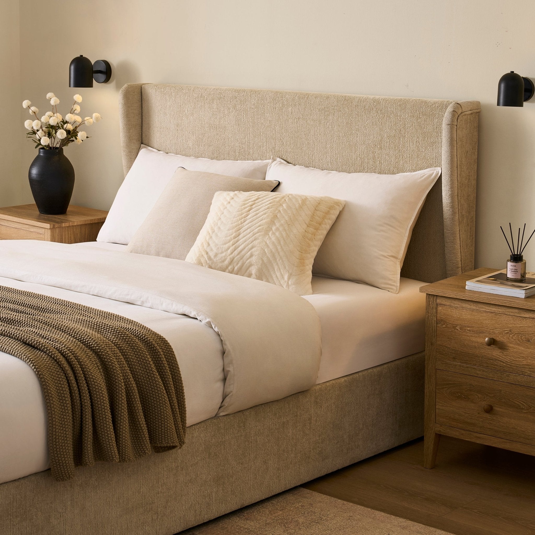 Berkeley Ottoman Storage Bed - Textured Oatmeal