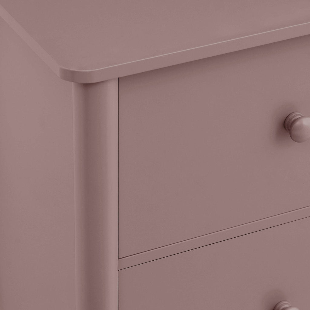 Betty 2 Drawer Bedside Table - Dusty Mauve
