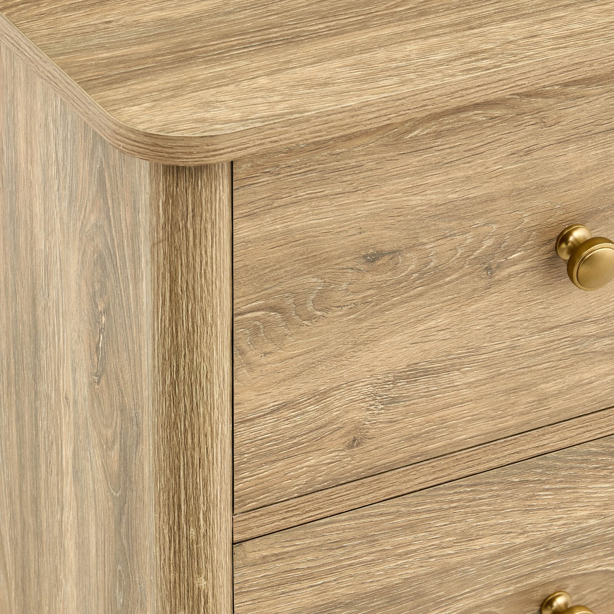 Betty 2 Drawer Bedside Table - Light Wood