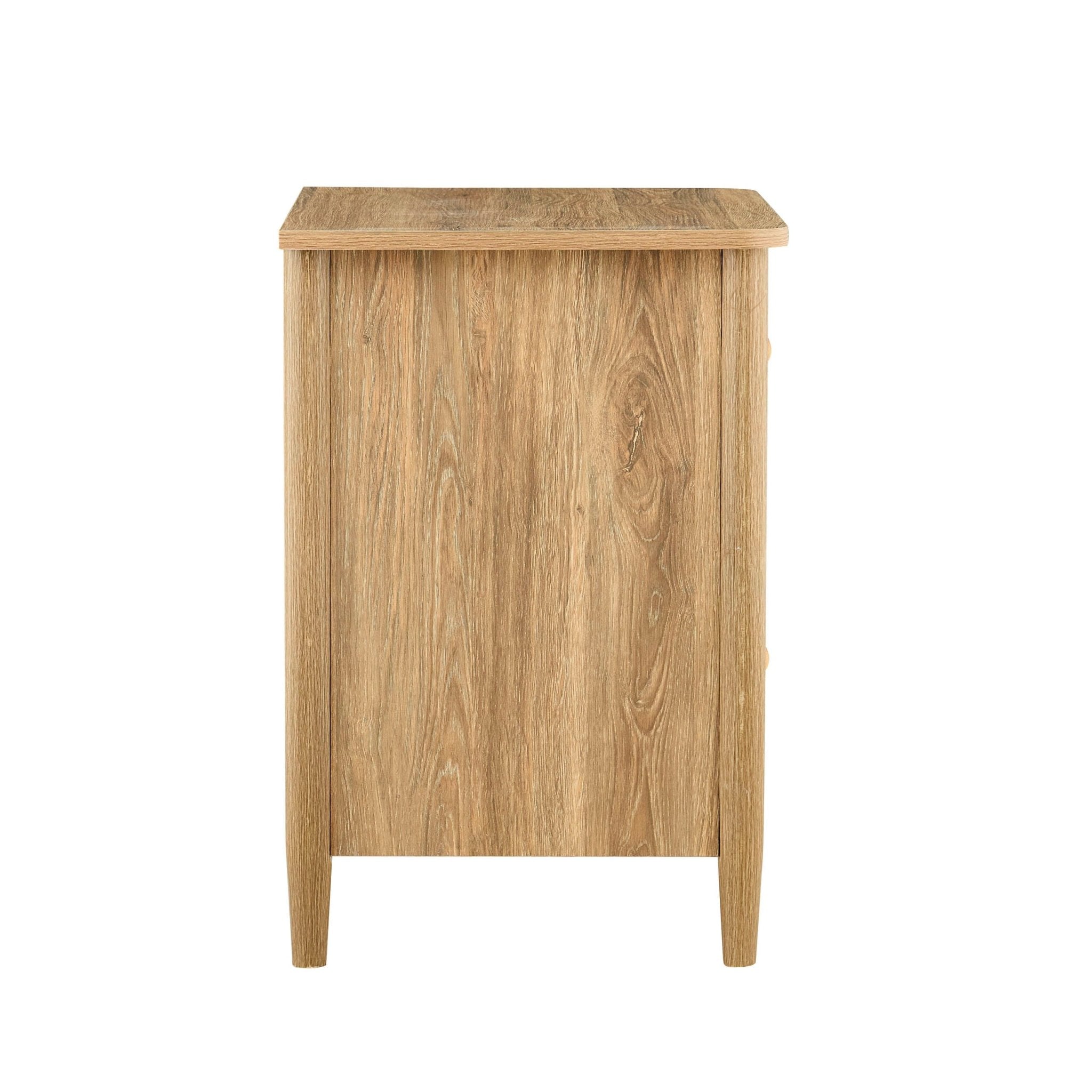 Betty 2 Drawer Bedside Table - Light Wood