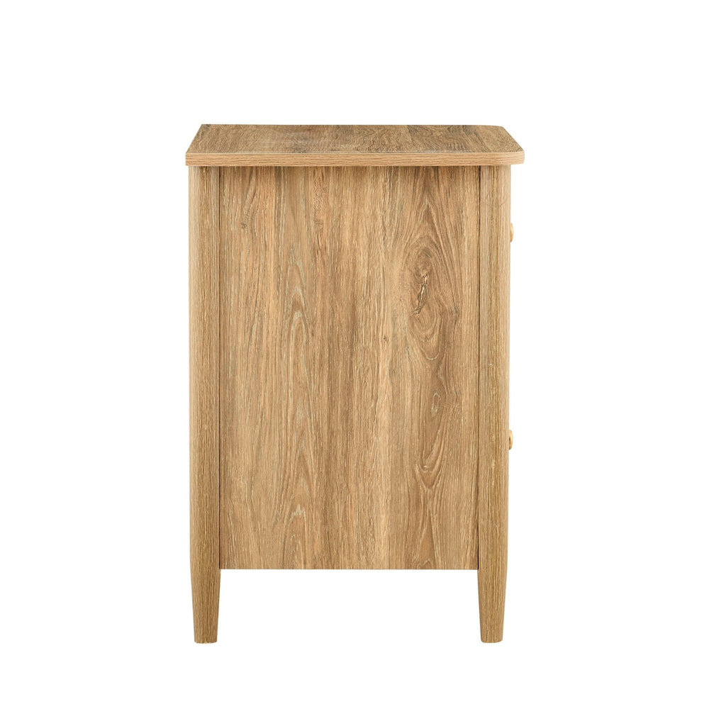 Betty 2 Drawer Bedside Table - Light Wood
