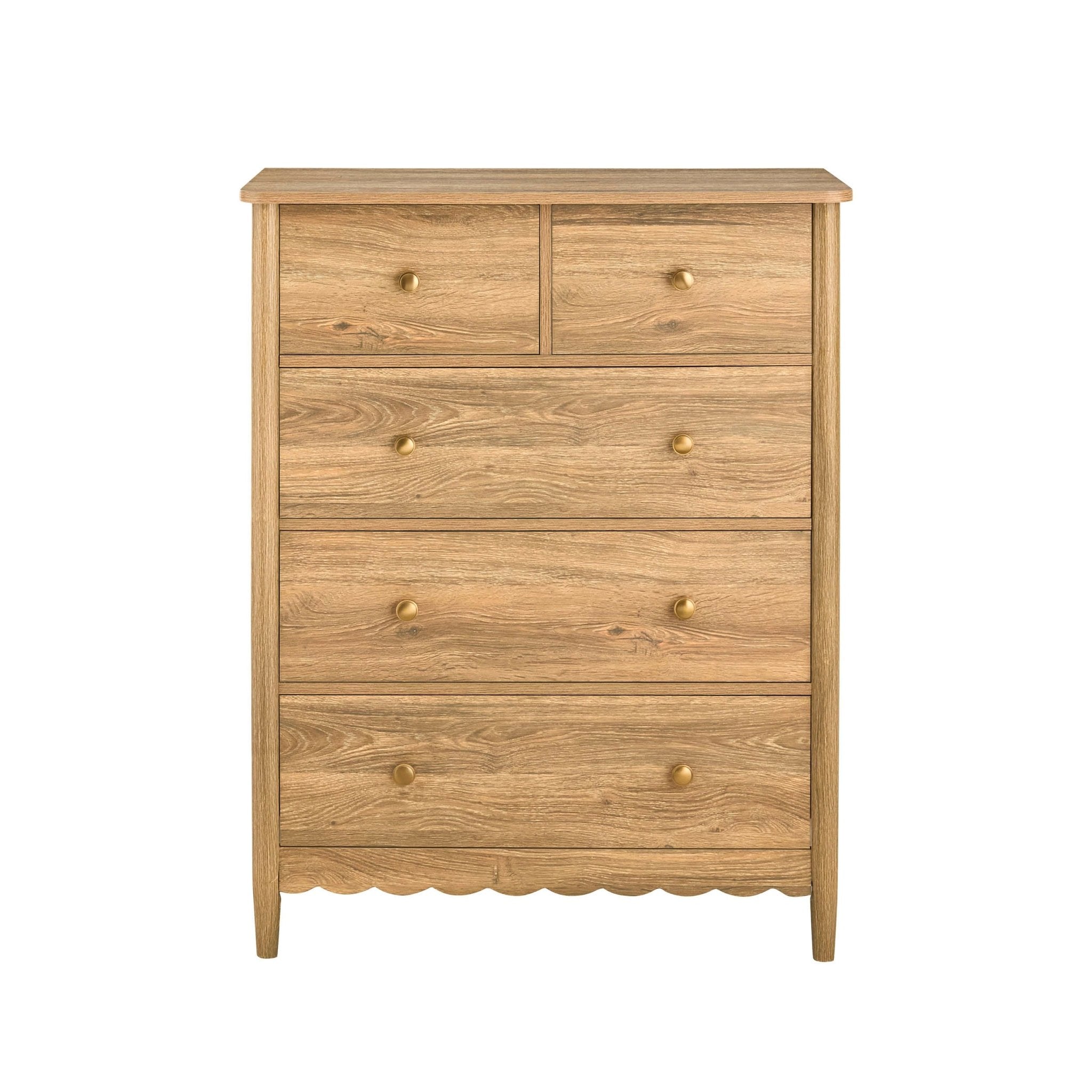 Betty 5 Drawer Chest - Light Wood