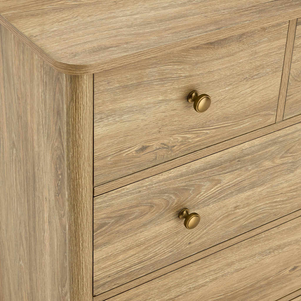 Betty 5 Drawer Chest - Light Wood