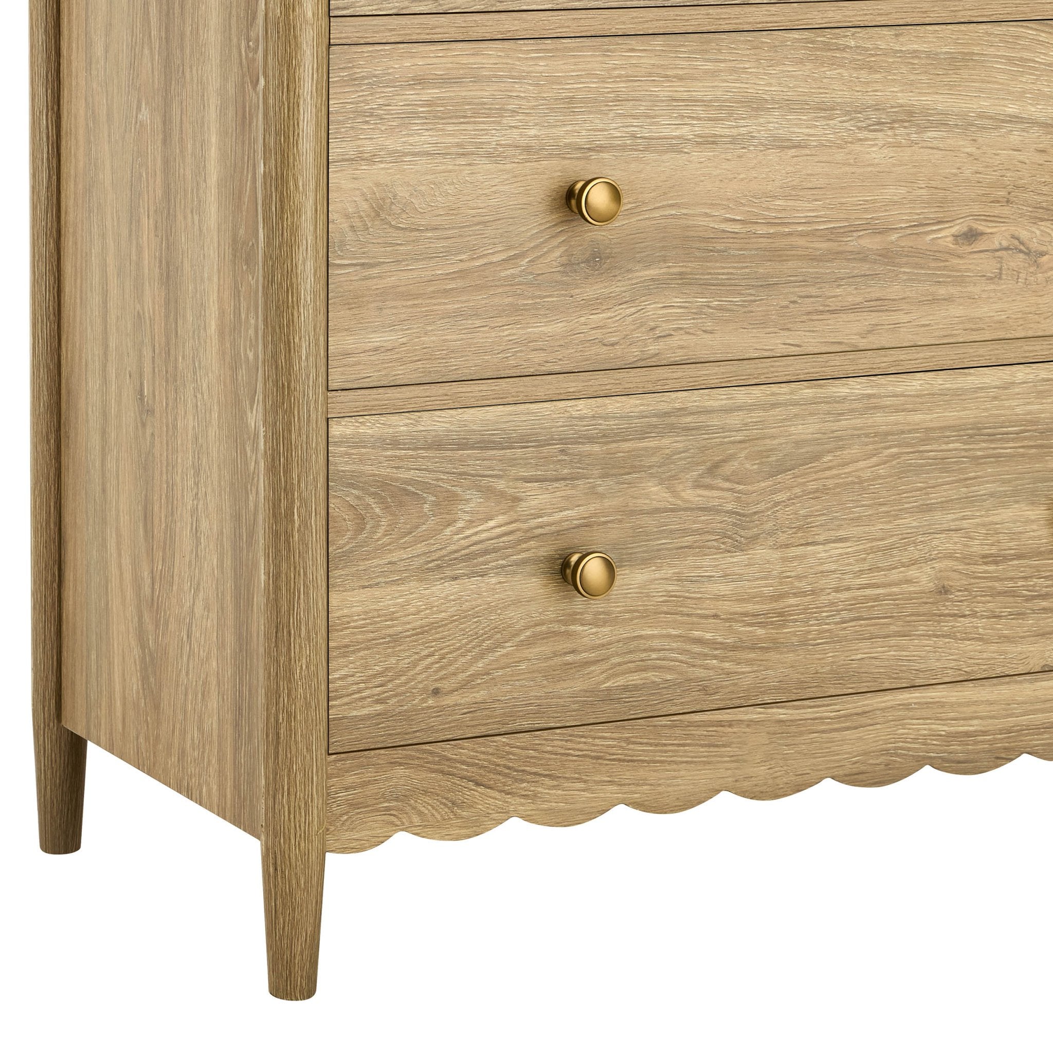 Betty 5 Drawer Chest - Light Wood
