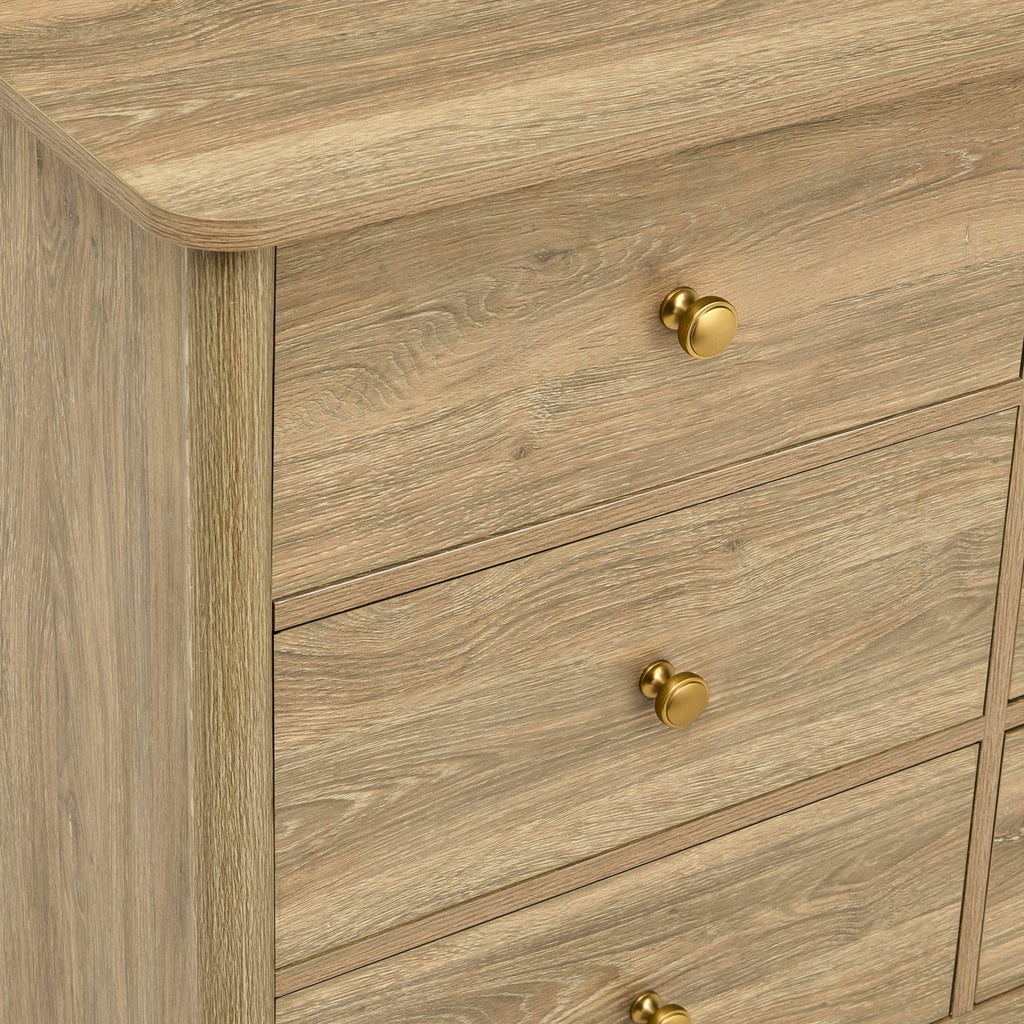 Betty 6 Drawer Chest - Light Wood