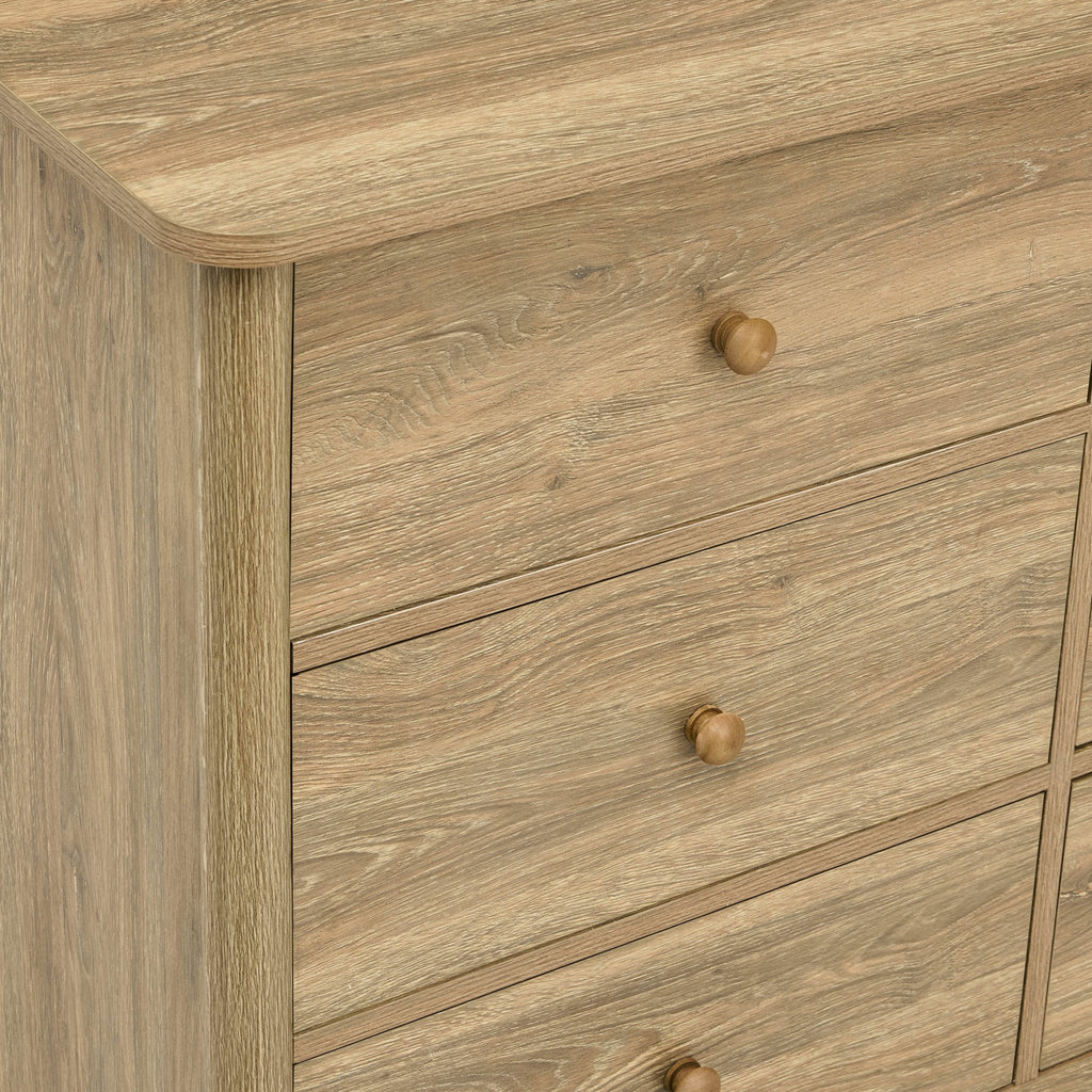 Betty 6 Drawer Chest - Light Wood