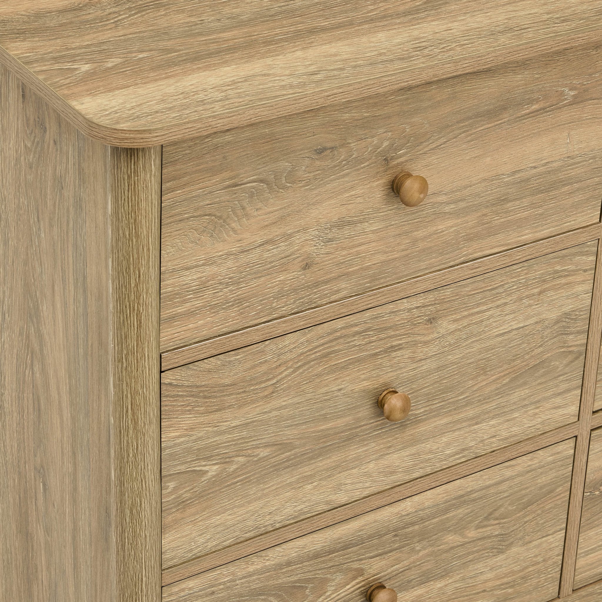 Betty 6 Drawer Chest - Light Wood