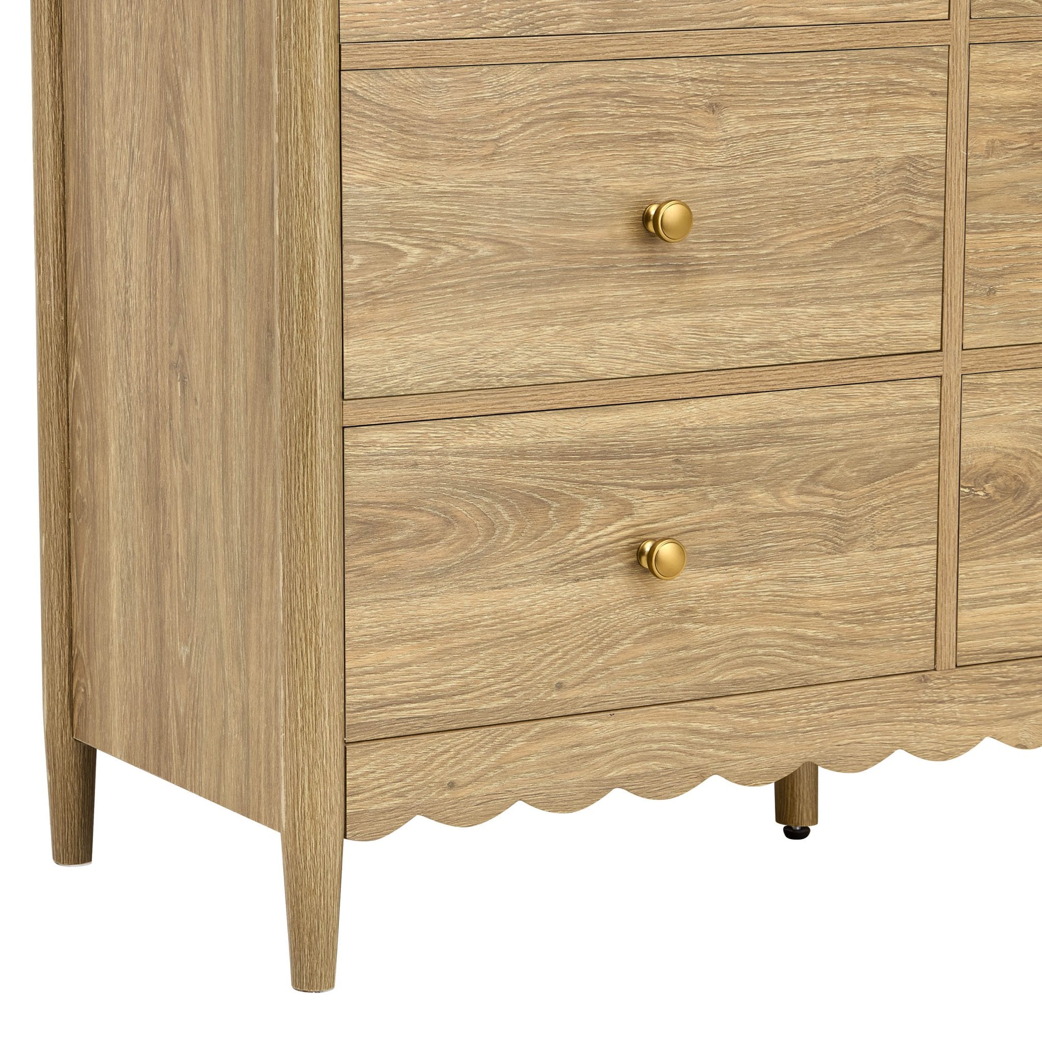 Betty 6 Drawer Chest - Light Wood