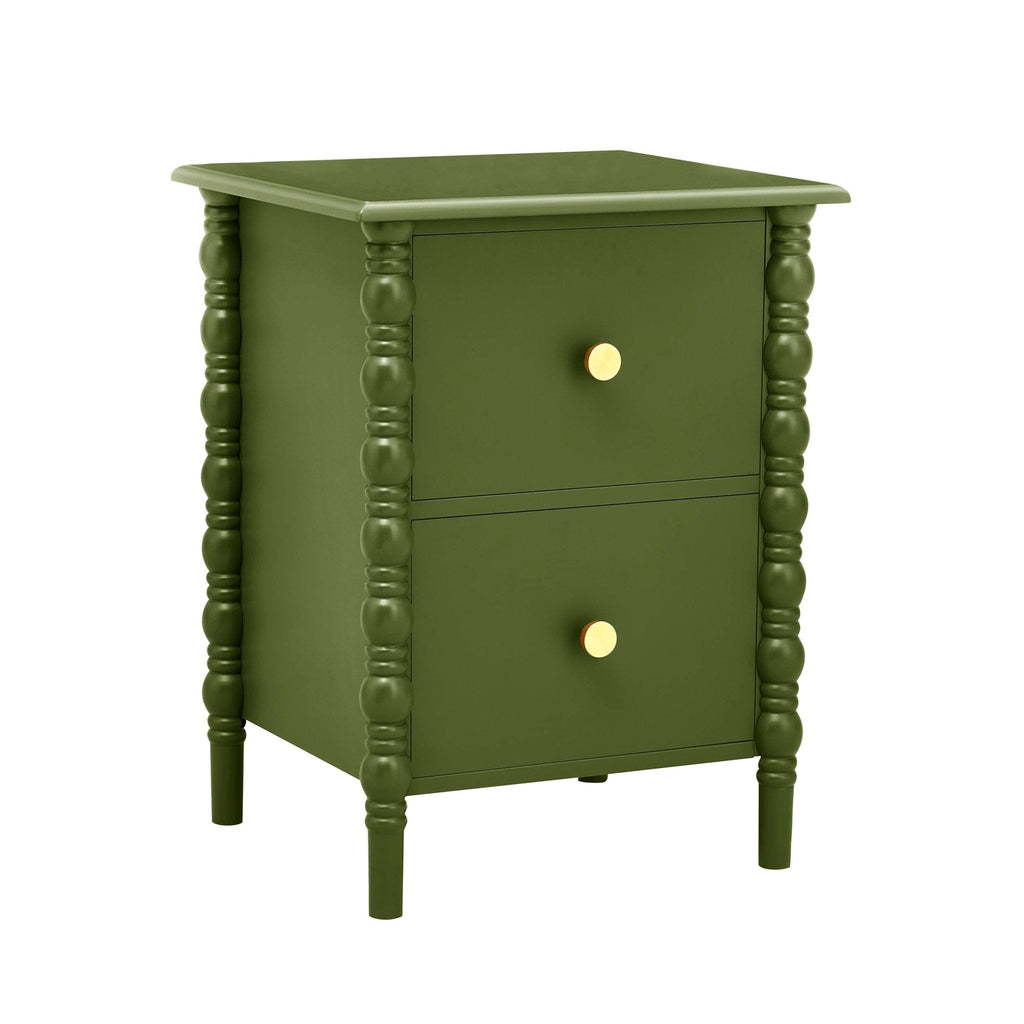 Bonnie Bobbin 2 Drawer Bedside Table - Olive