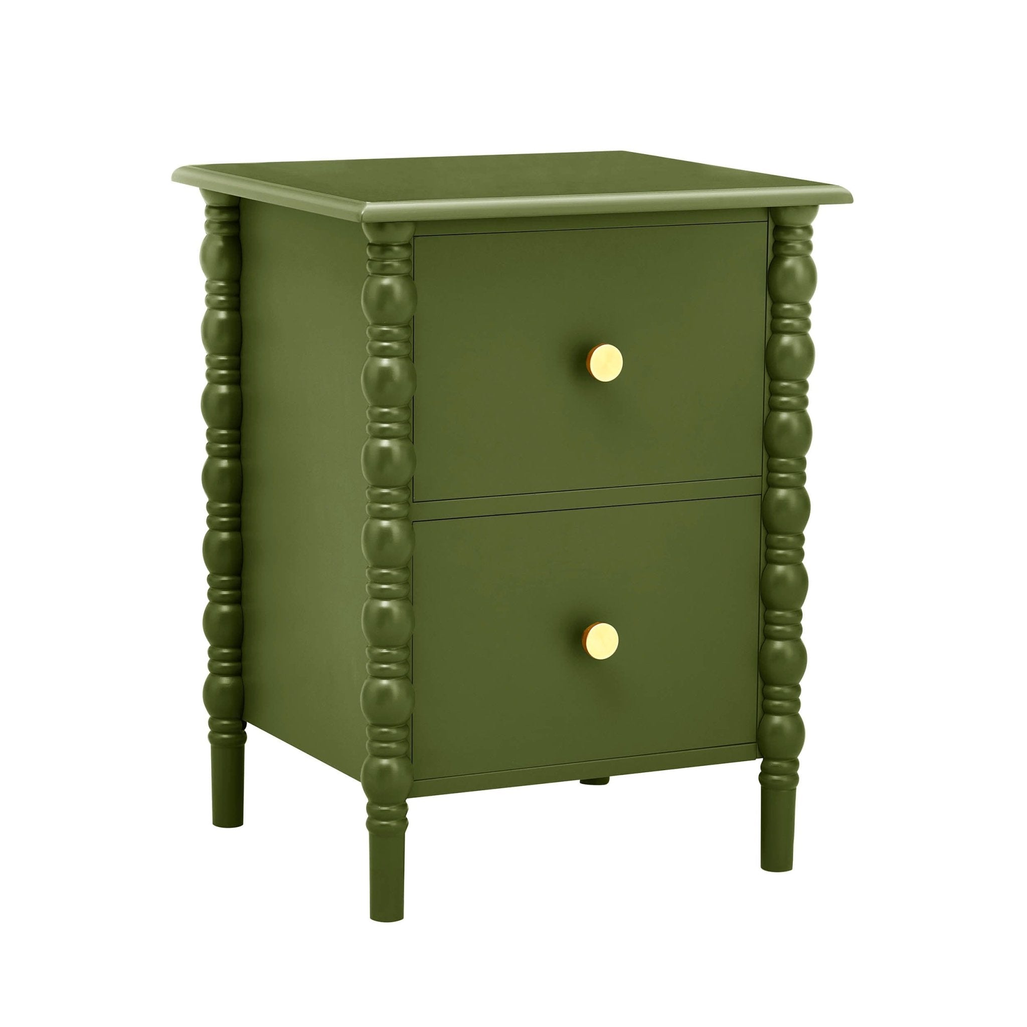 Bonnie Bobbin 2 Drawer Bedside Table - Olive