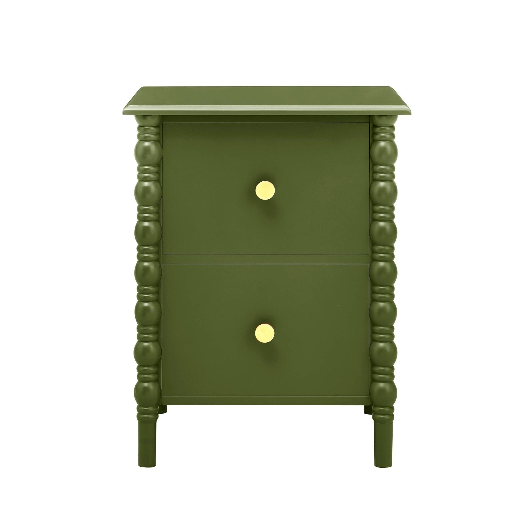 Bonnie Bobbin 2 Drawer Bedside Table - Olive