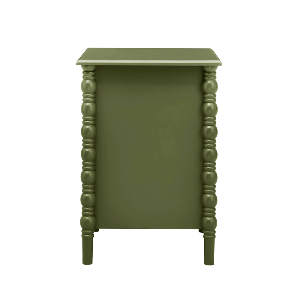 Bonnie Bobbin 2 Drawer Bedside Table - Olive