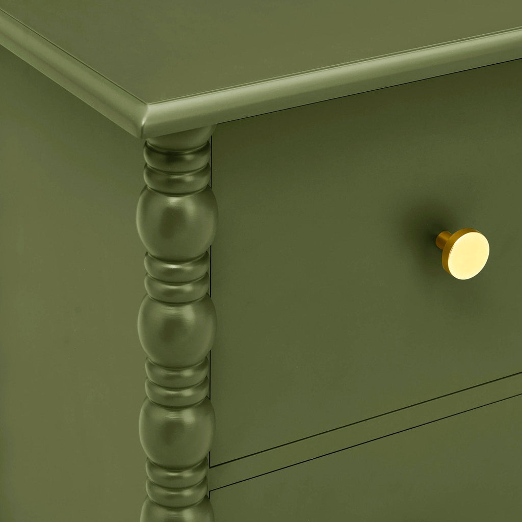 Bonnie Bobbin 2 Drawer Bedside Table - Olive
