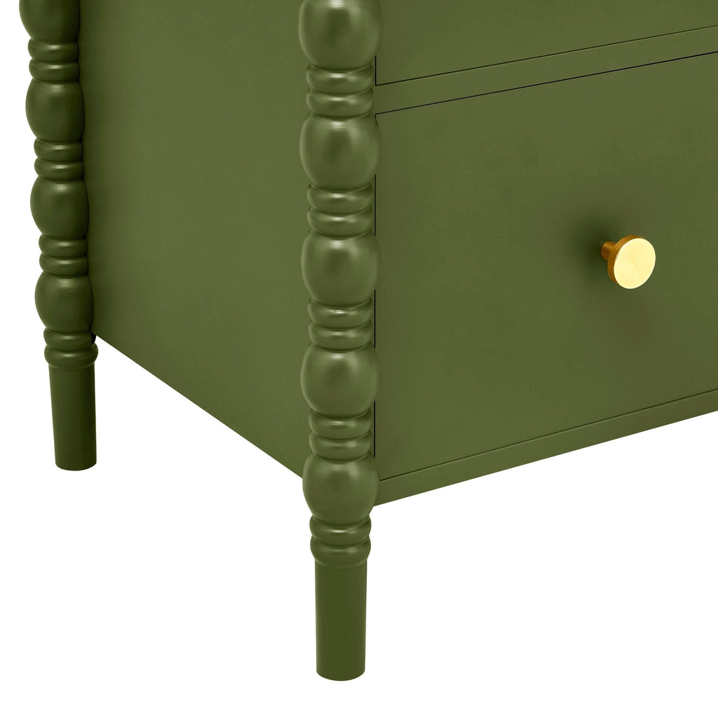 Bonnie Bobbin 2 Drawer Bedside Table - Olive
