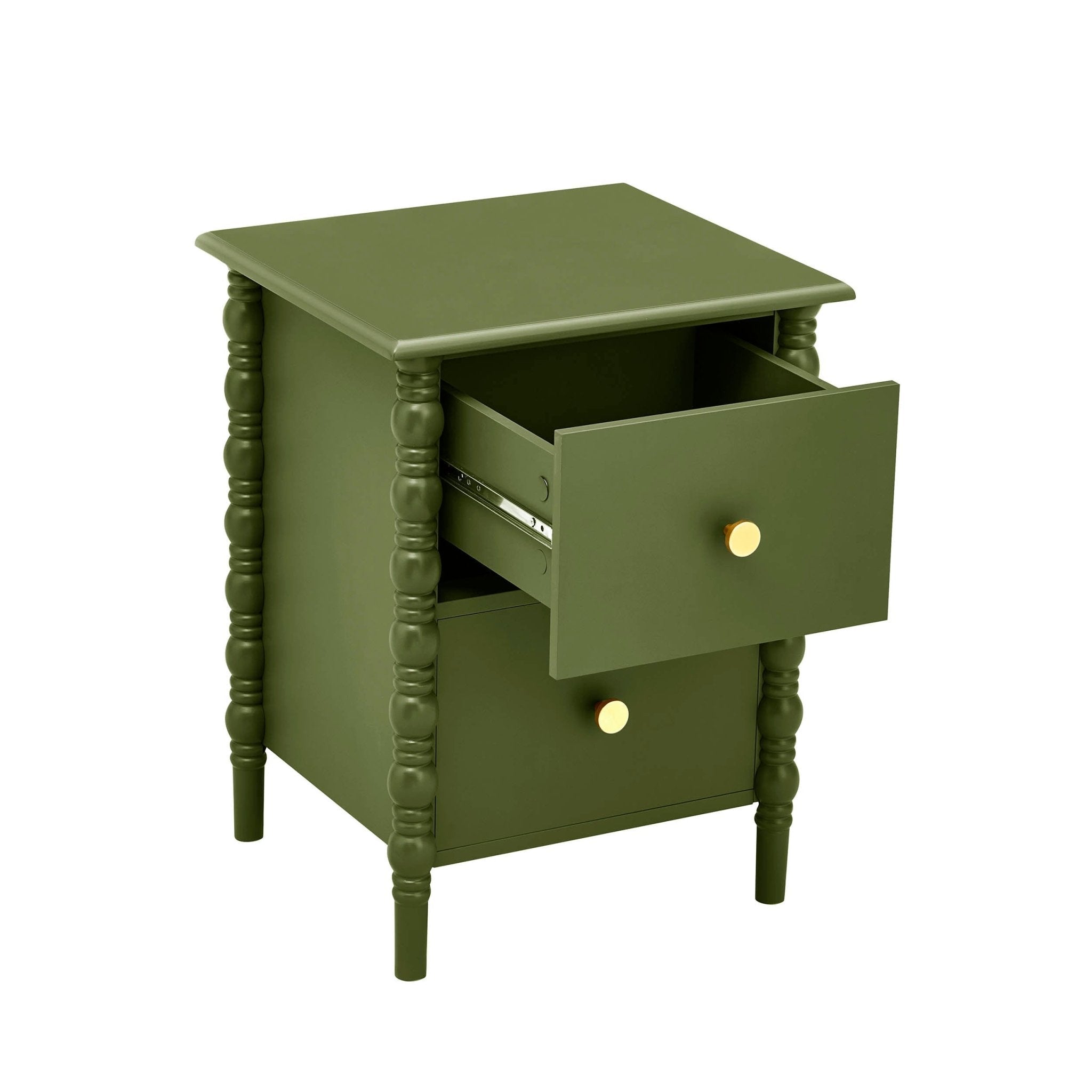 Bonnie Bobbin 2 Drawer Bedside Table - Olive