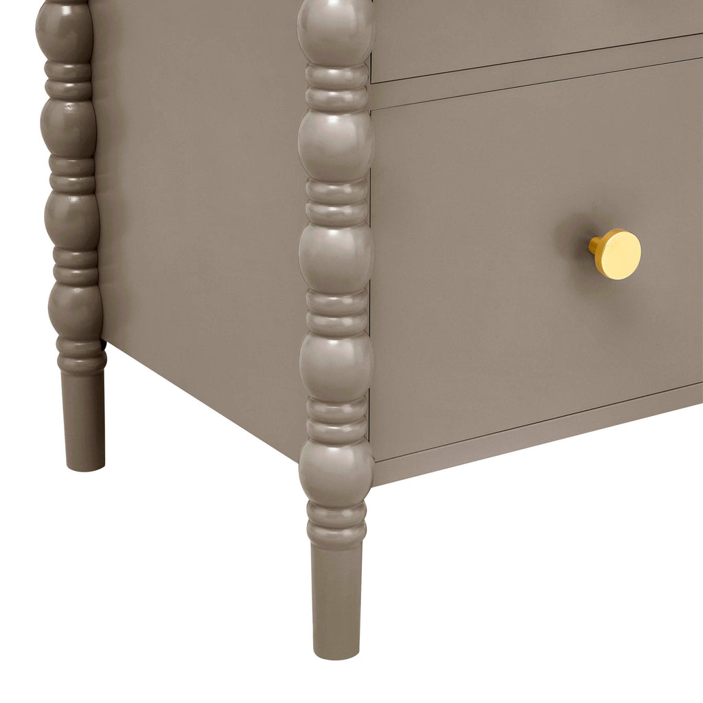 Bonnie Bobbin 2 Drawer Bedside Table - Taupe