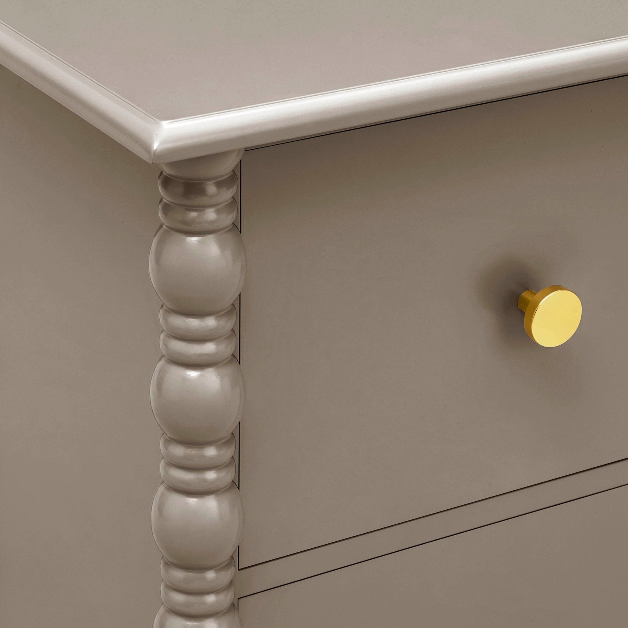 Bonnie Bobbin 2 Drawer Bedside Table - Taupe