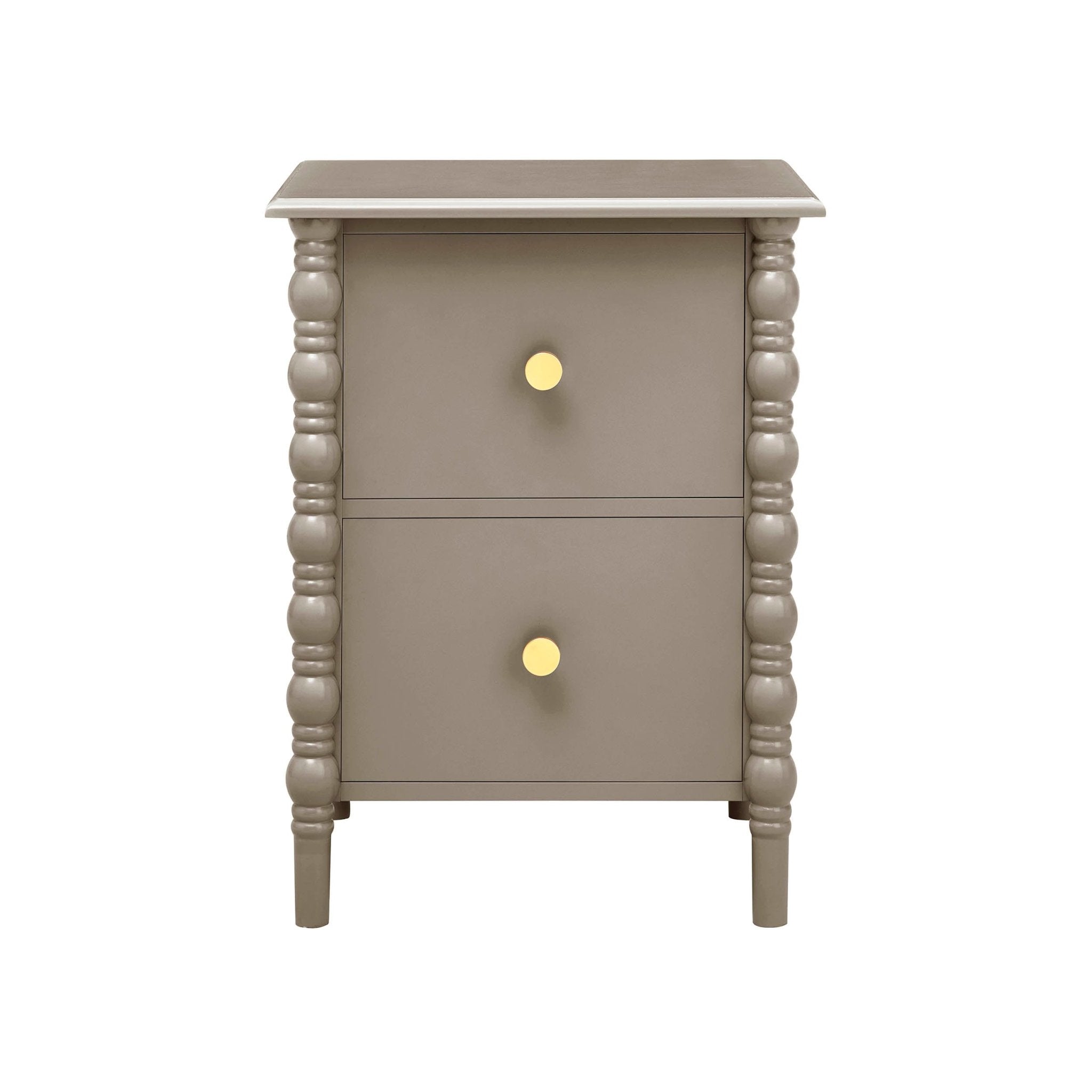 Bonnie Bobbin 2 Drawer Bedside Table - Taupe