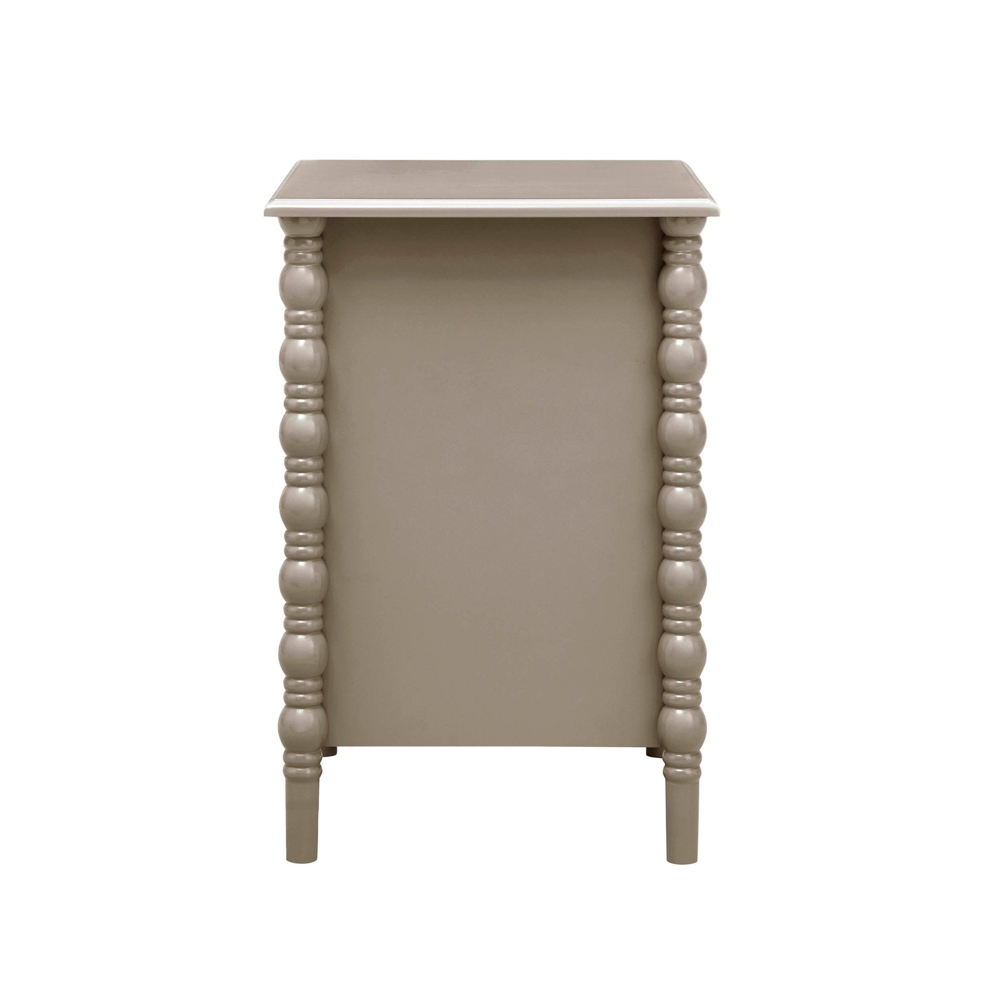 Bonnie Bobbin 2 Drawer Bedside Table - Taupe