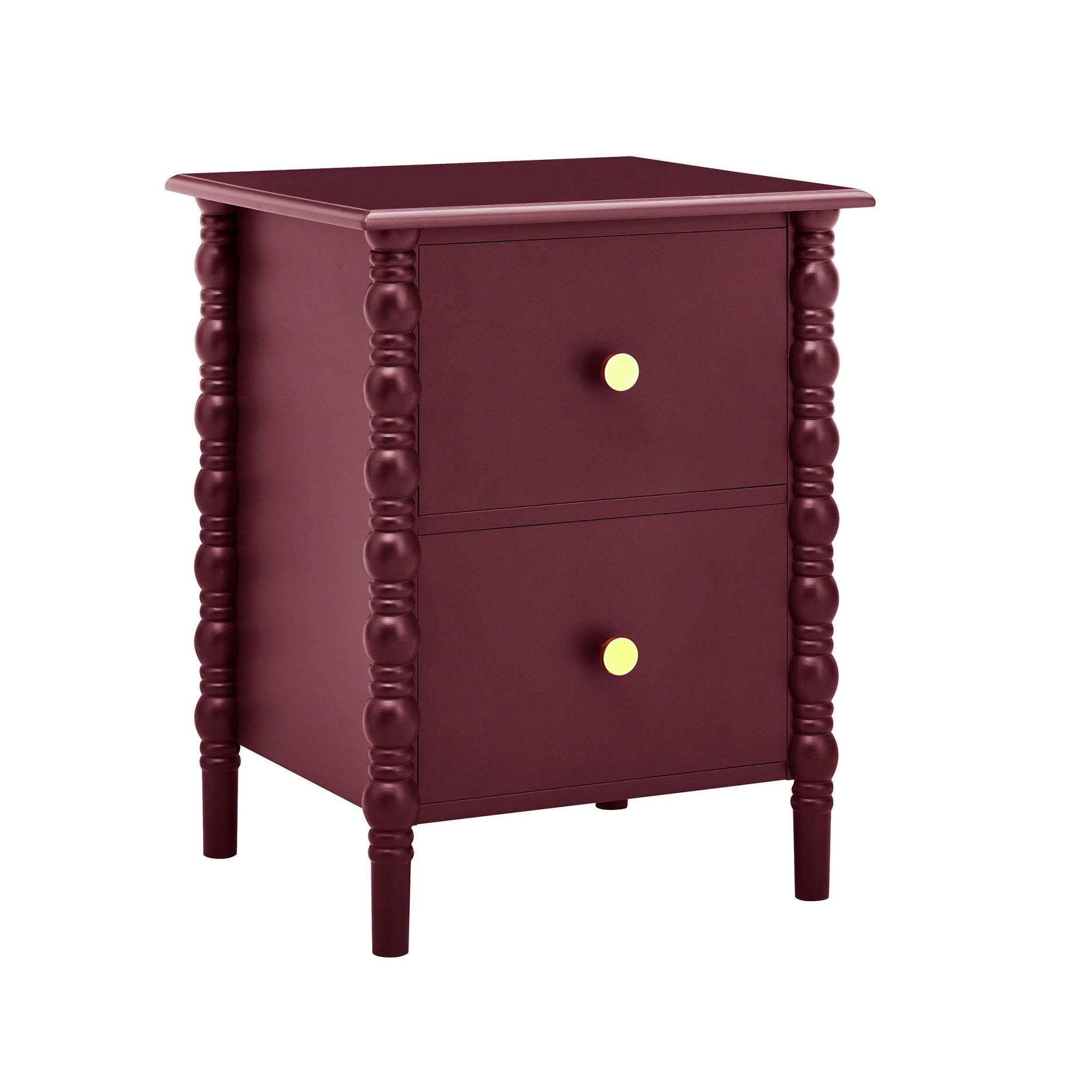 Bonnie Bobbin 2 Drawer Bedside Table - Tawny Port
